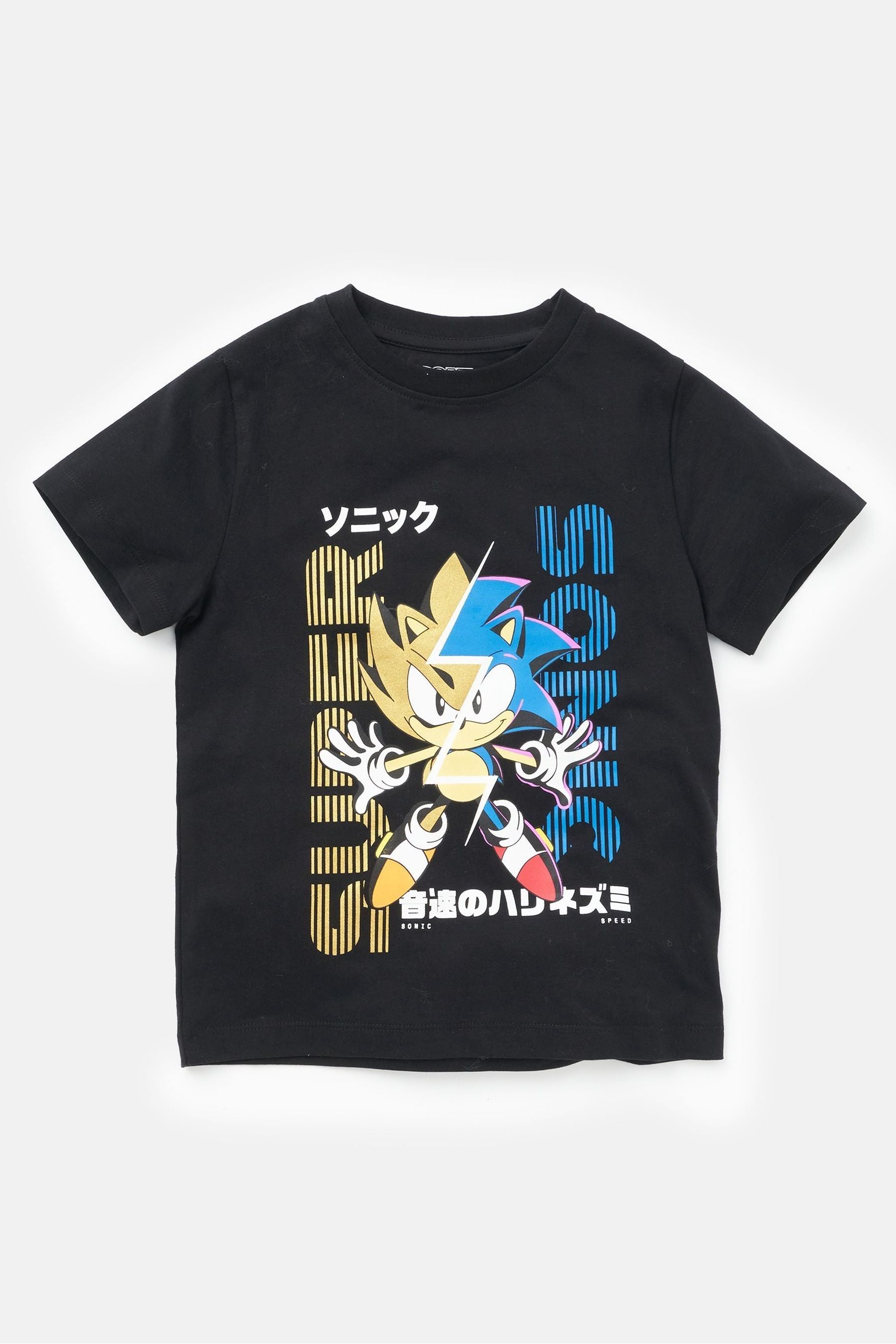 Black Angel & Rocket Sonic Short Sleeve T-Shirt