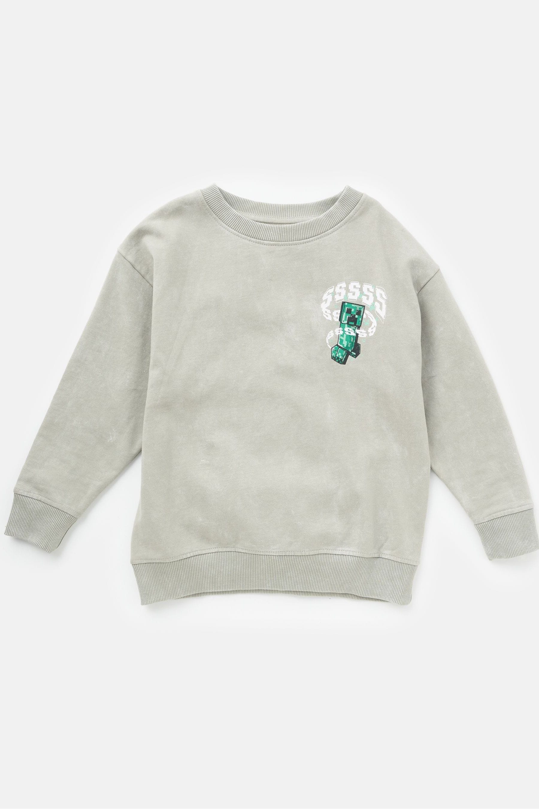 Grey Angel & Rocket Minecraft Sweat Top