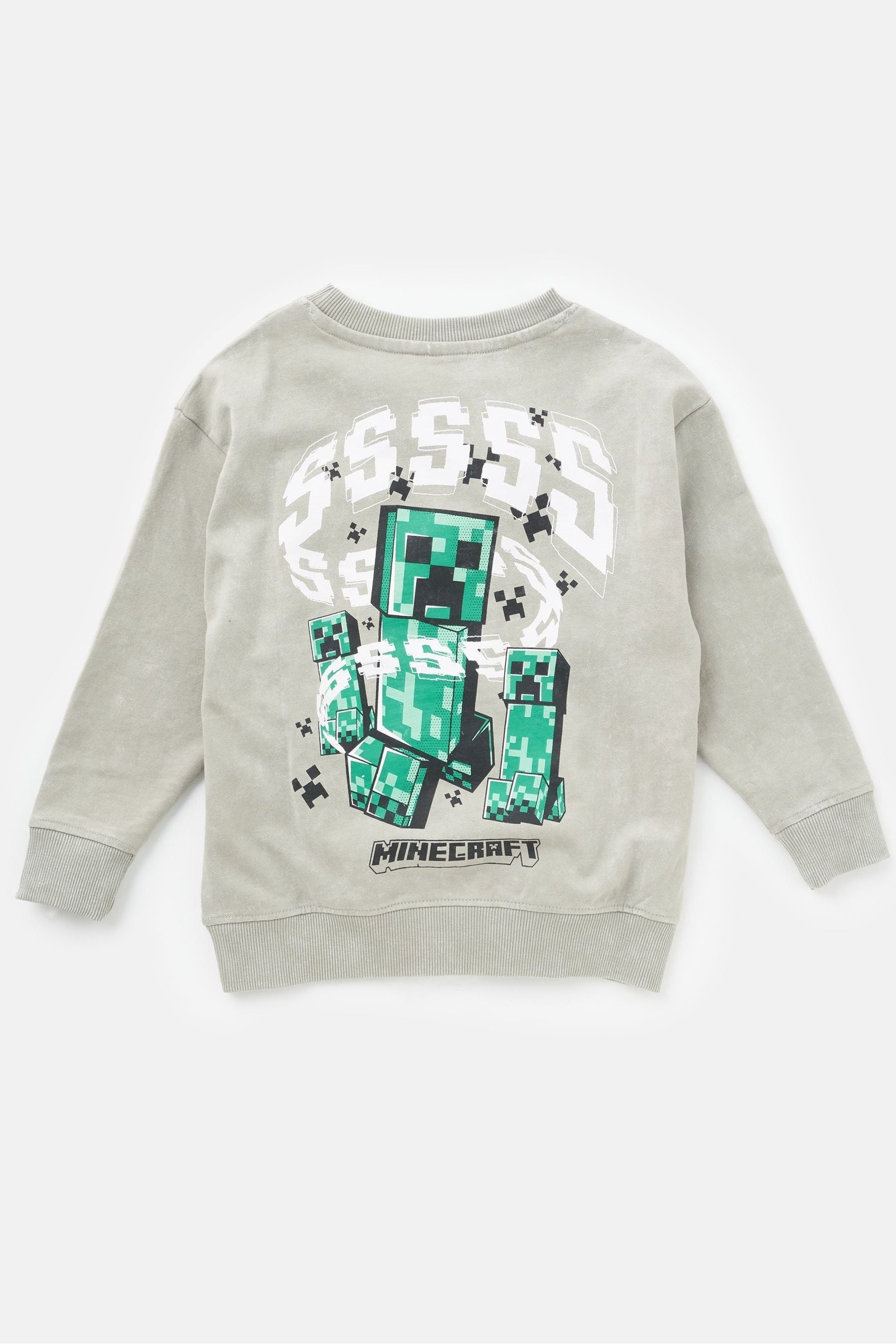 Grey Angel & Rocket Minecraft Sweat Top