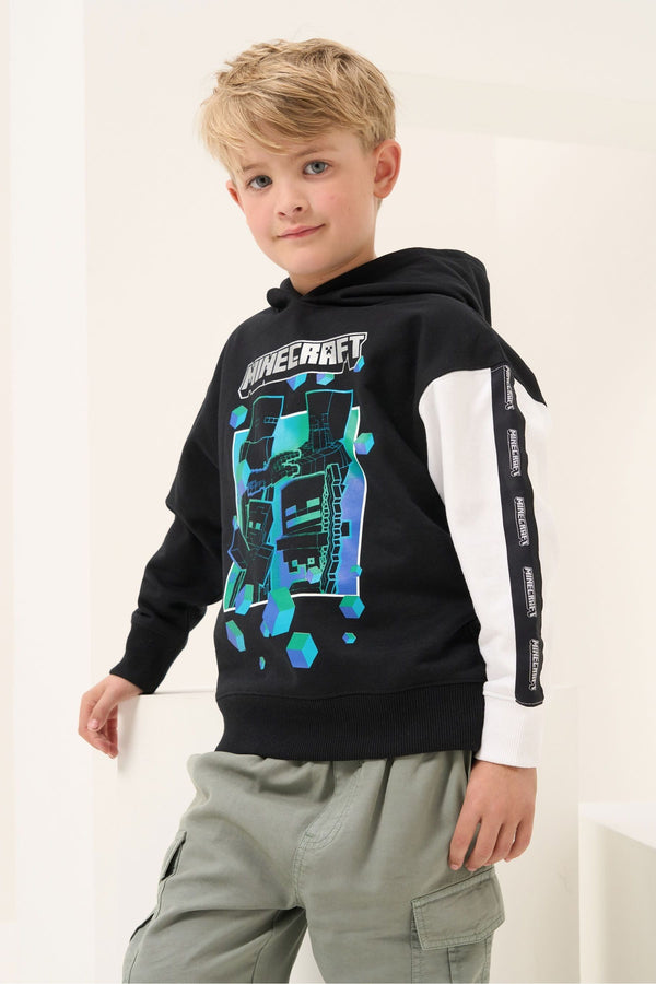 Angel & Rocket Black white Minecraft Hoodie