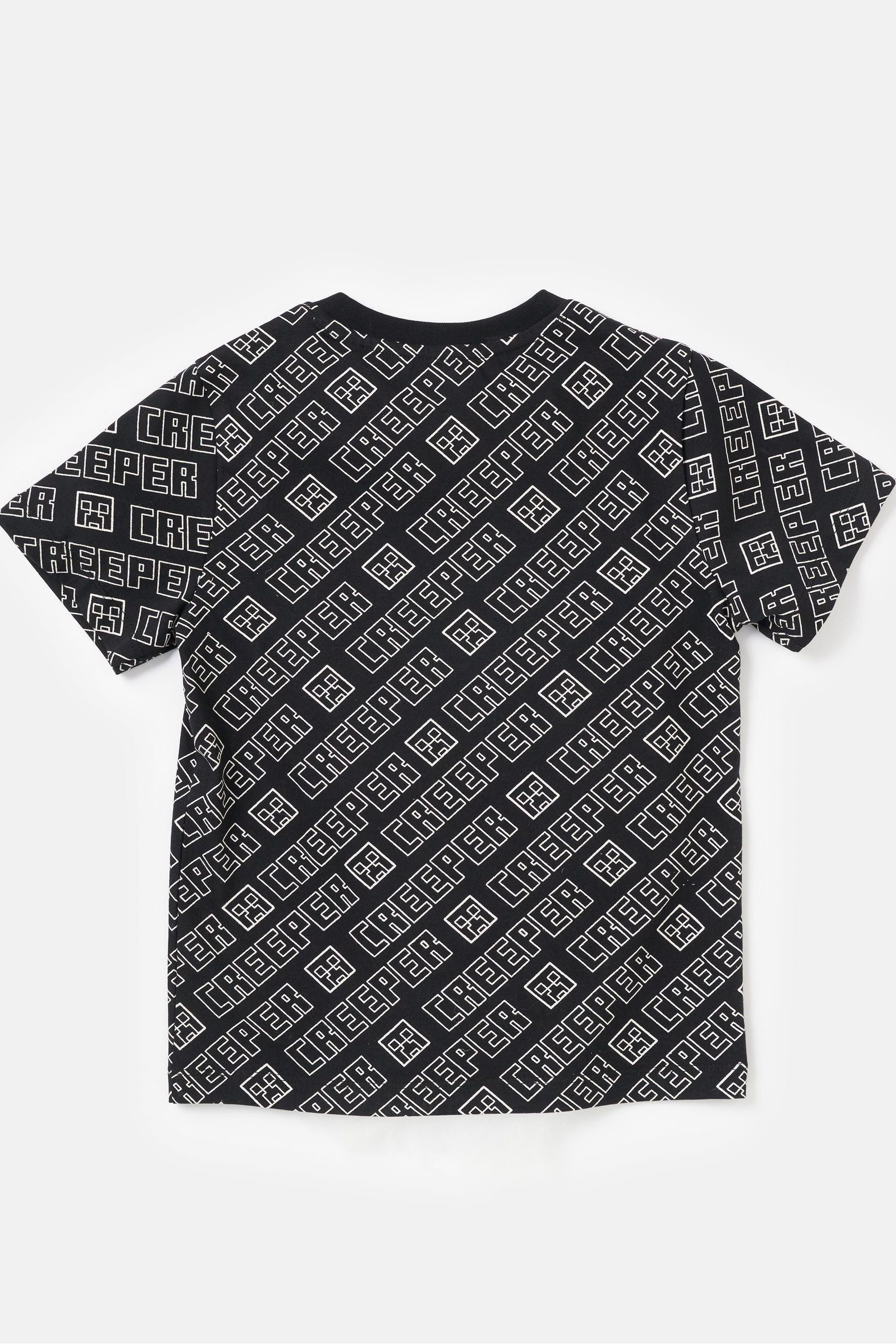 Black Angel & Rocket Minecraft Sequin T-Shirt