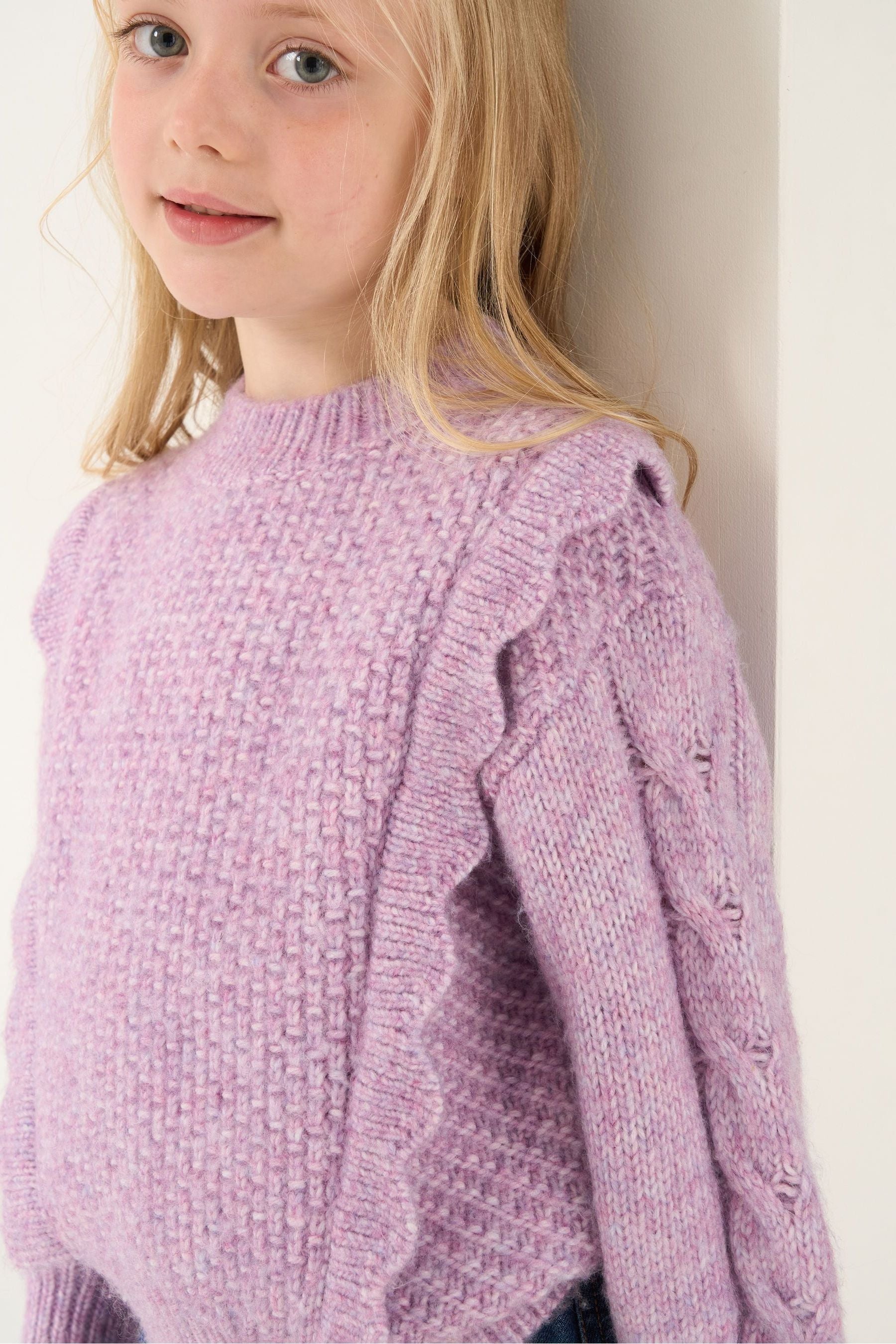 Purple Angel & Rocket Marnie Scalloped Frill Jumper