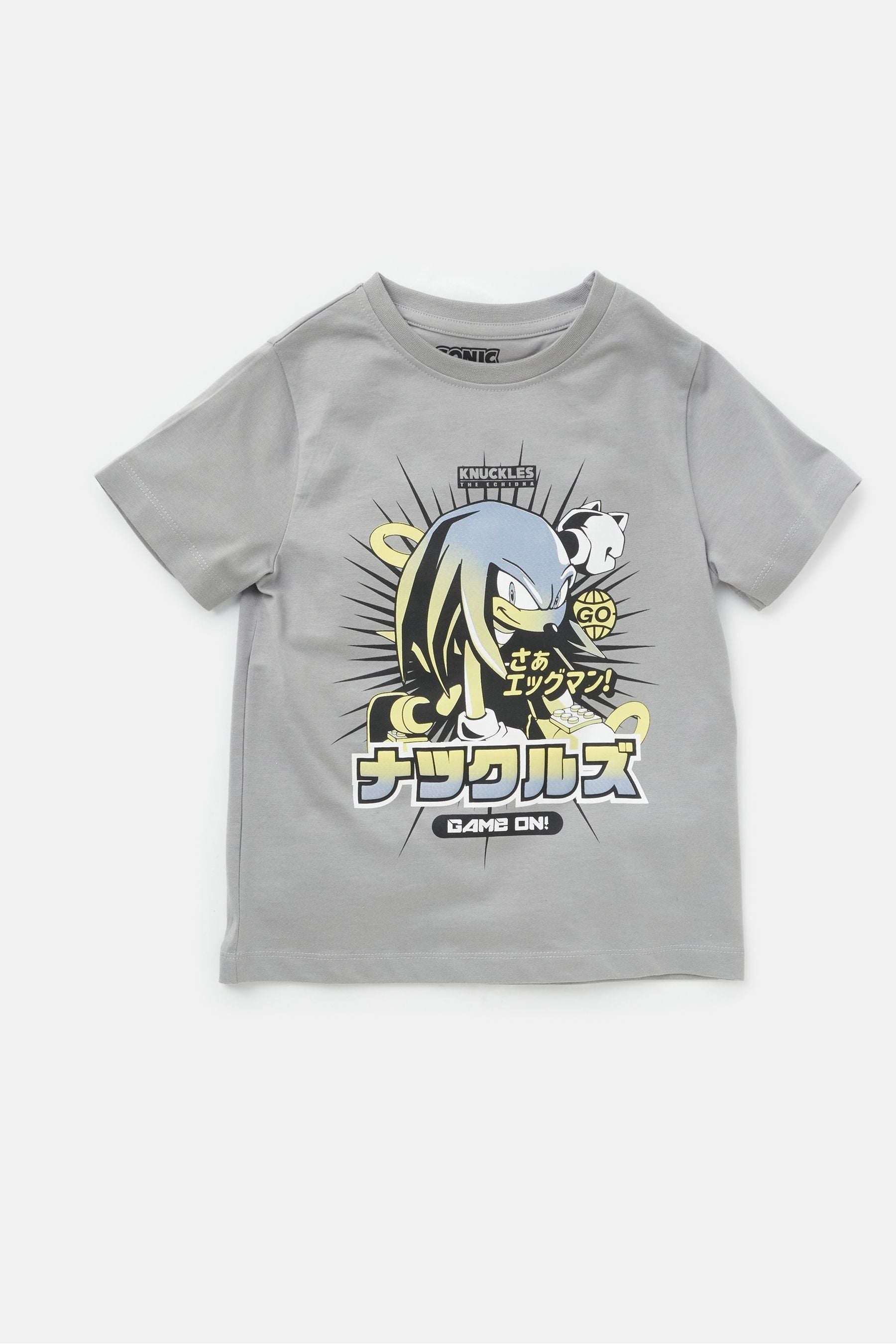 Grey Angel & Rocket Sonic 100% Cotton Short Sleeve T-Shirt