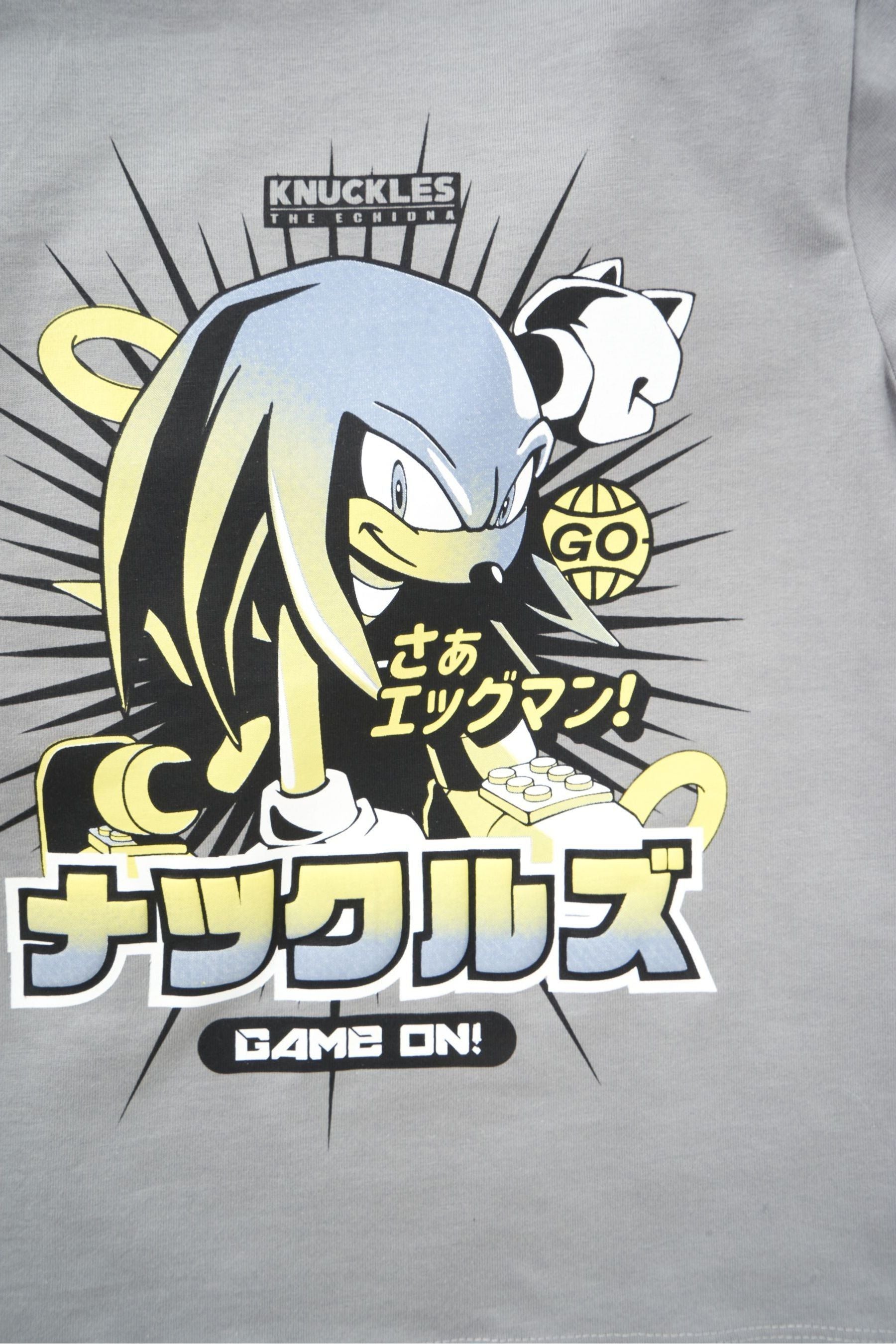 Grey Angel & Rocket Sonic Short Sleeve T-Shirt