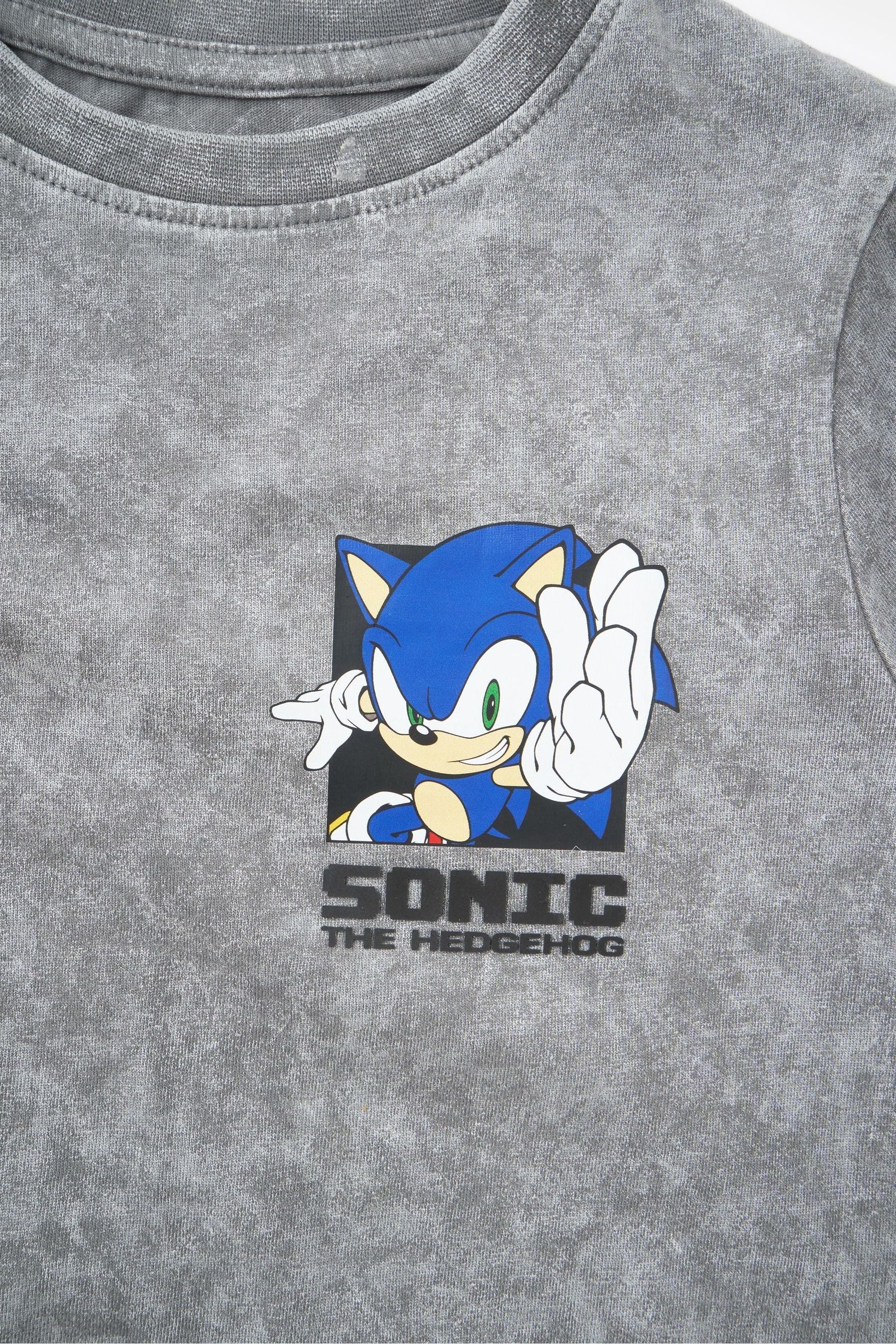 Grey Angel & Rocket Sonic Long Sleeve T-Shirt