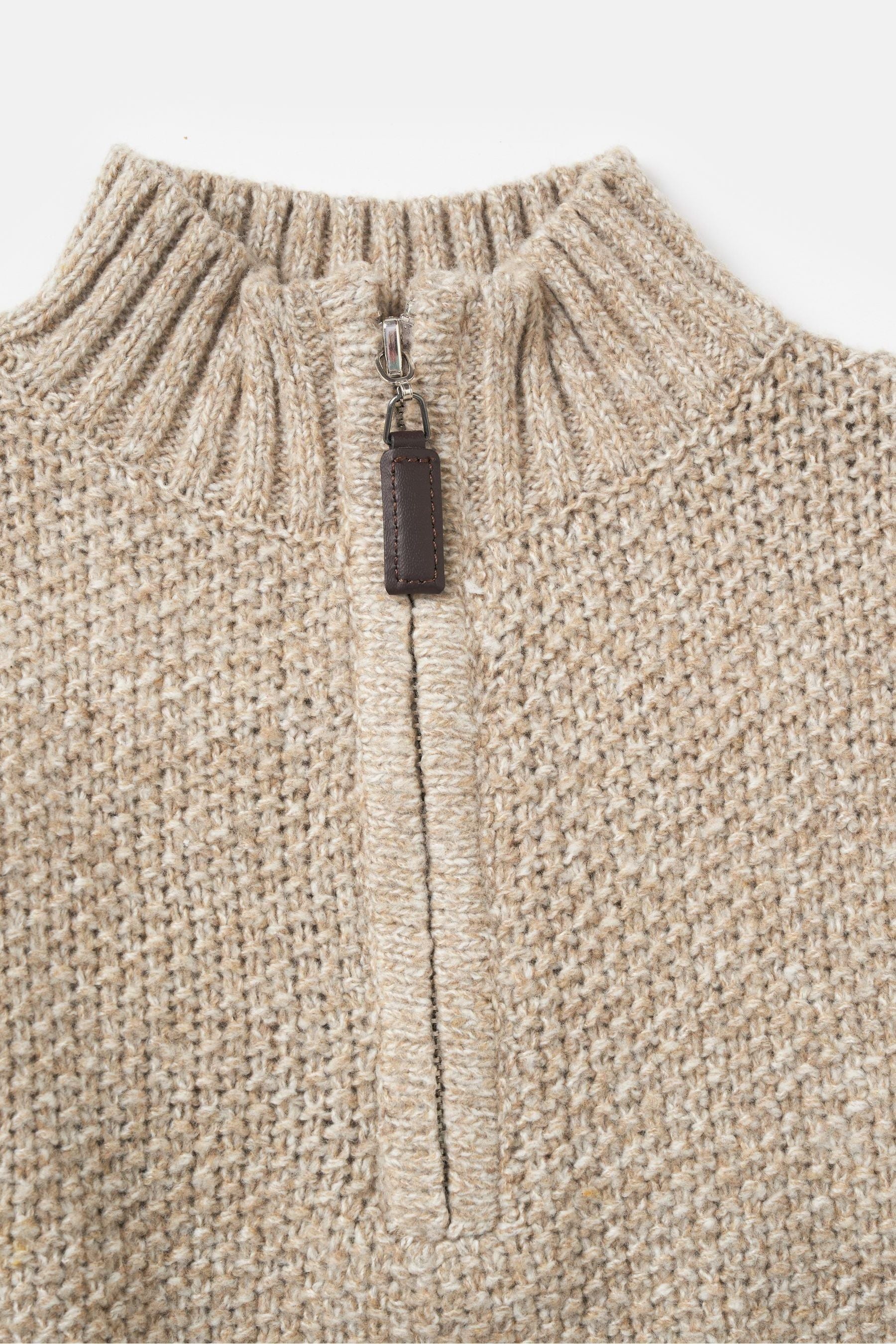 Cream Angel & Rocket Ben Funnel Knit Jumper