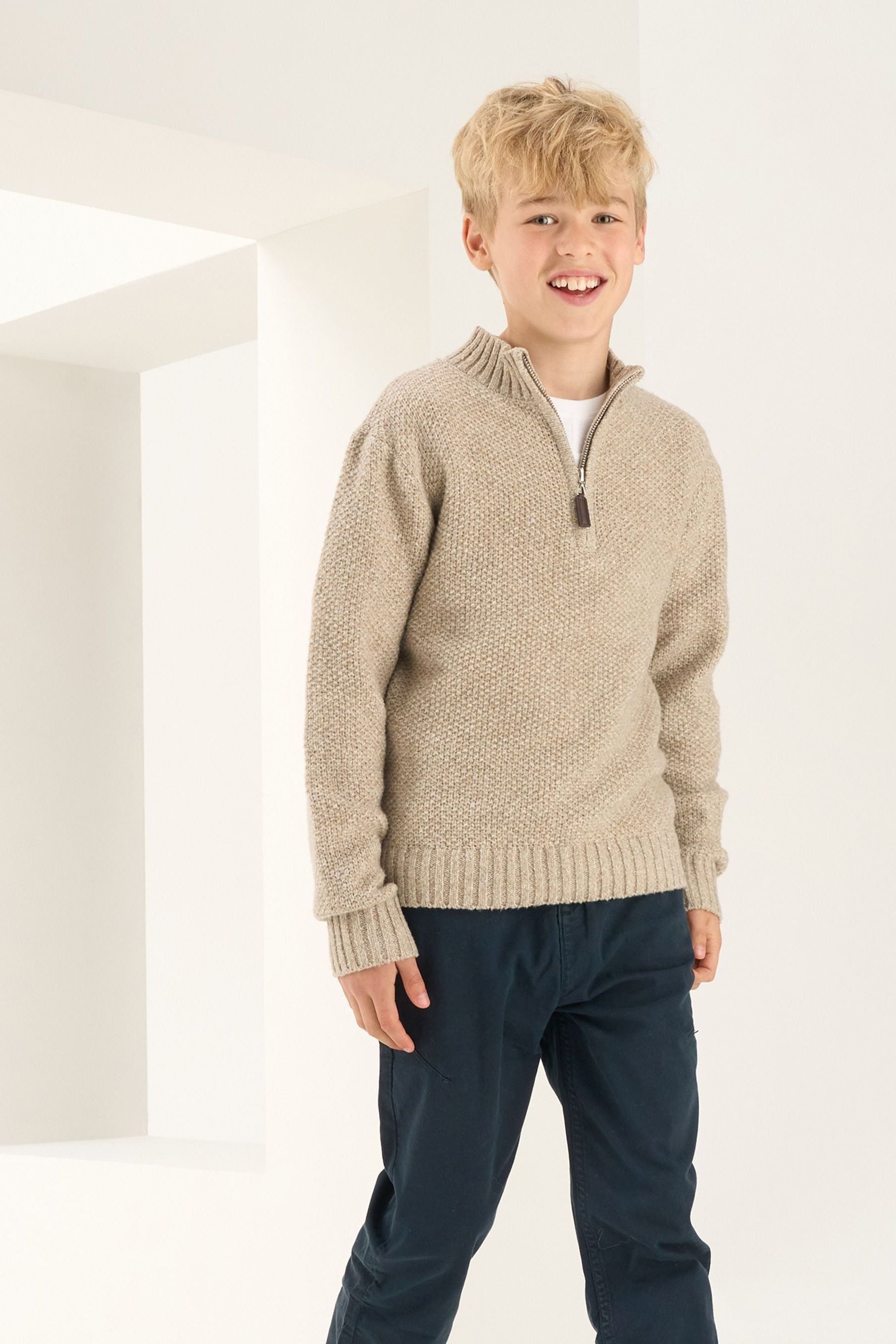 Angel & Rocket Cream Ben Funnel Knit Jumper