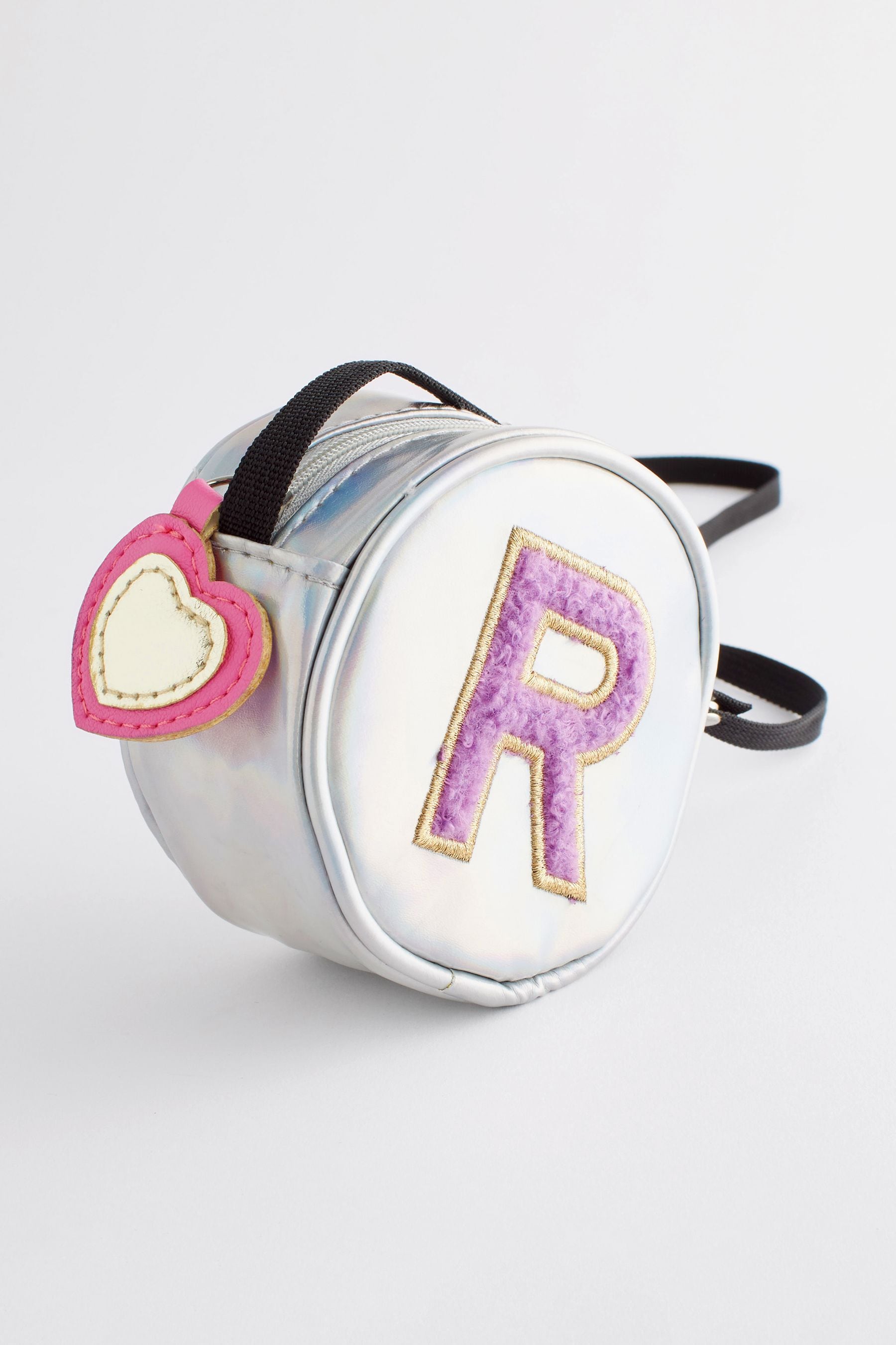 Silver R Mini Initial Bag