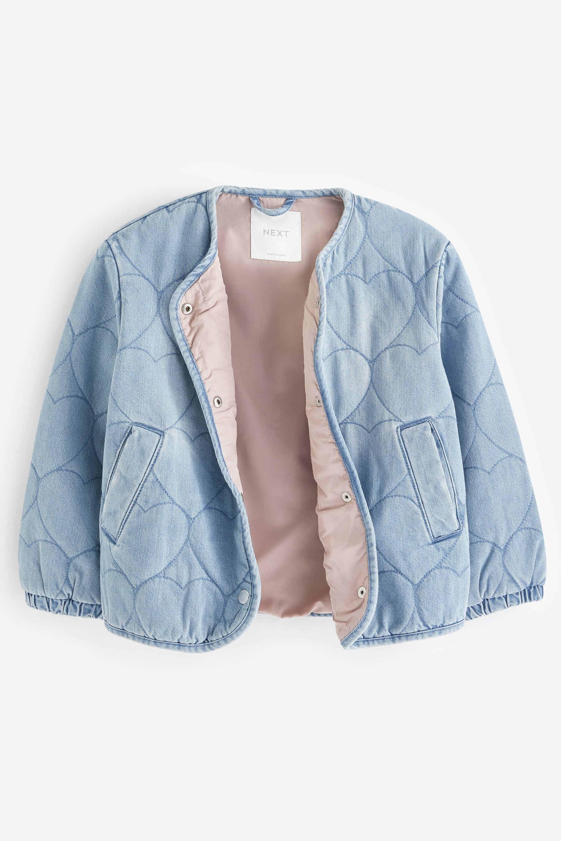 Blue Denim Heart Quilt Jacket (3-16yrs)