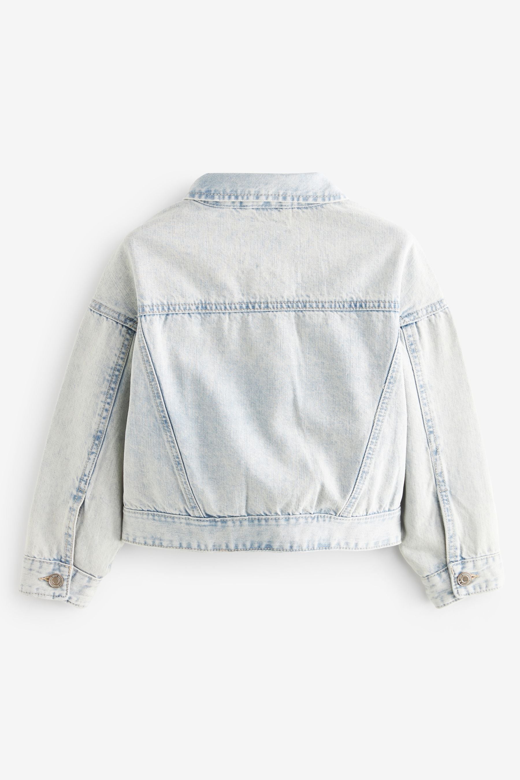 Bleach Wash Oversized Denim Jacket (3-16yrs)