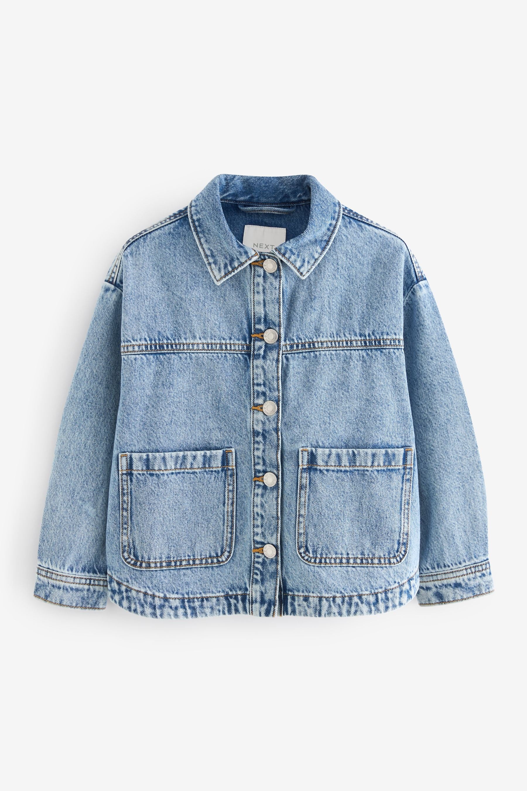 Mid Blue Denim Shacket (3-16yrs)