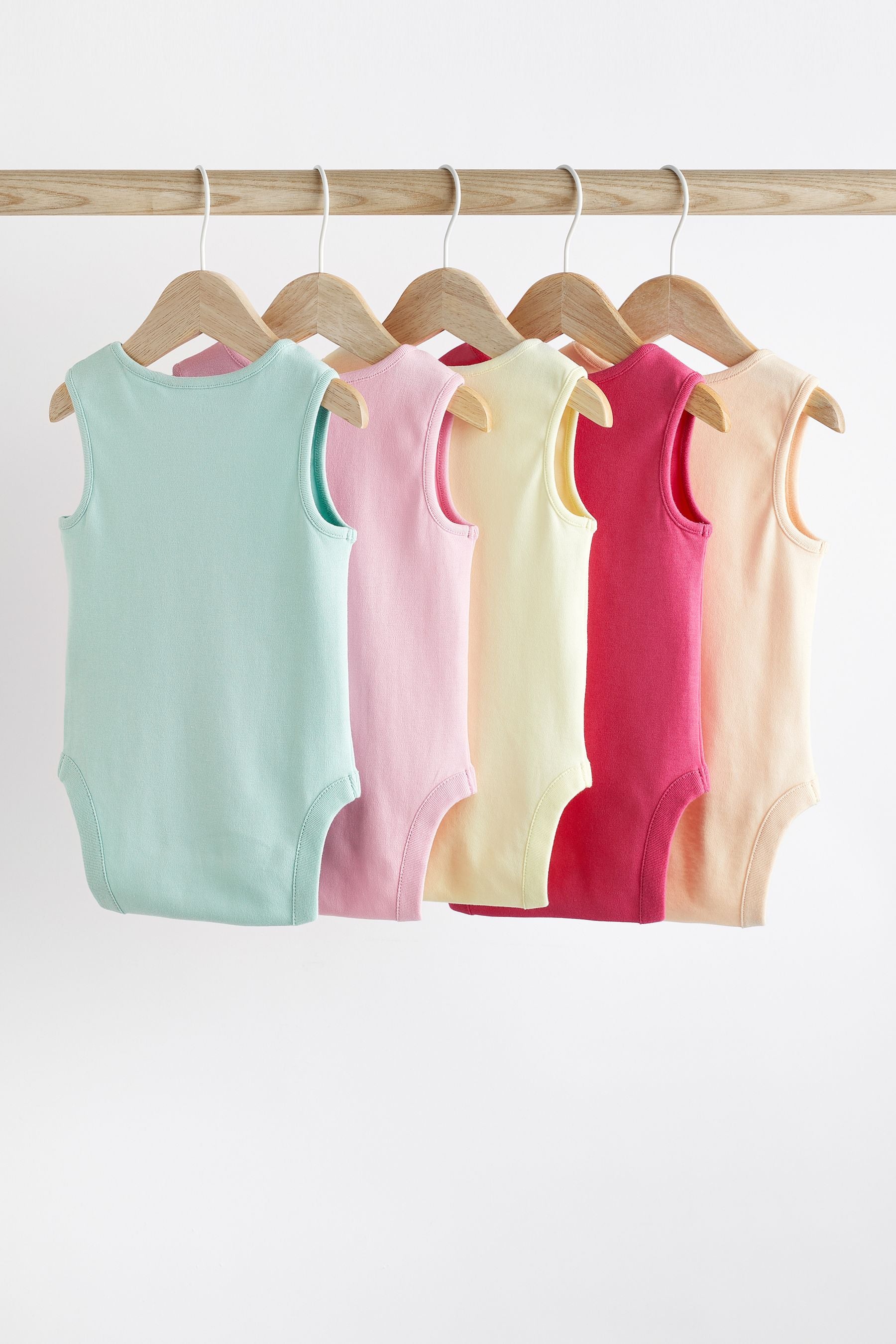 Multicolour Baby Vest Bodysuits 5 Pack