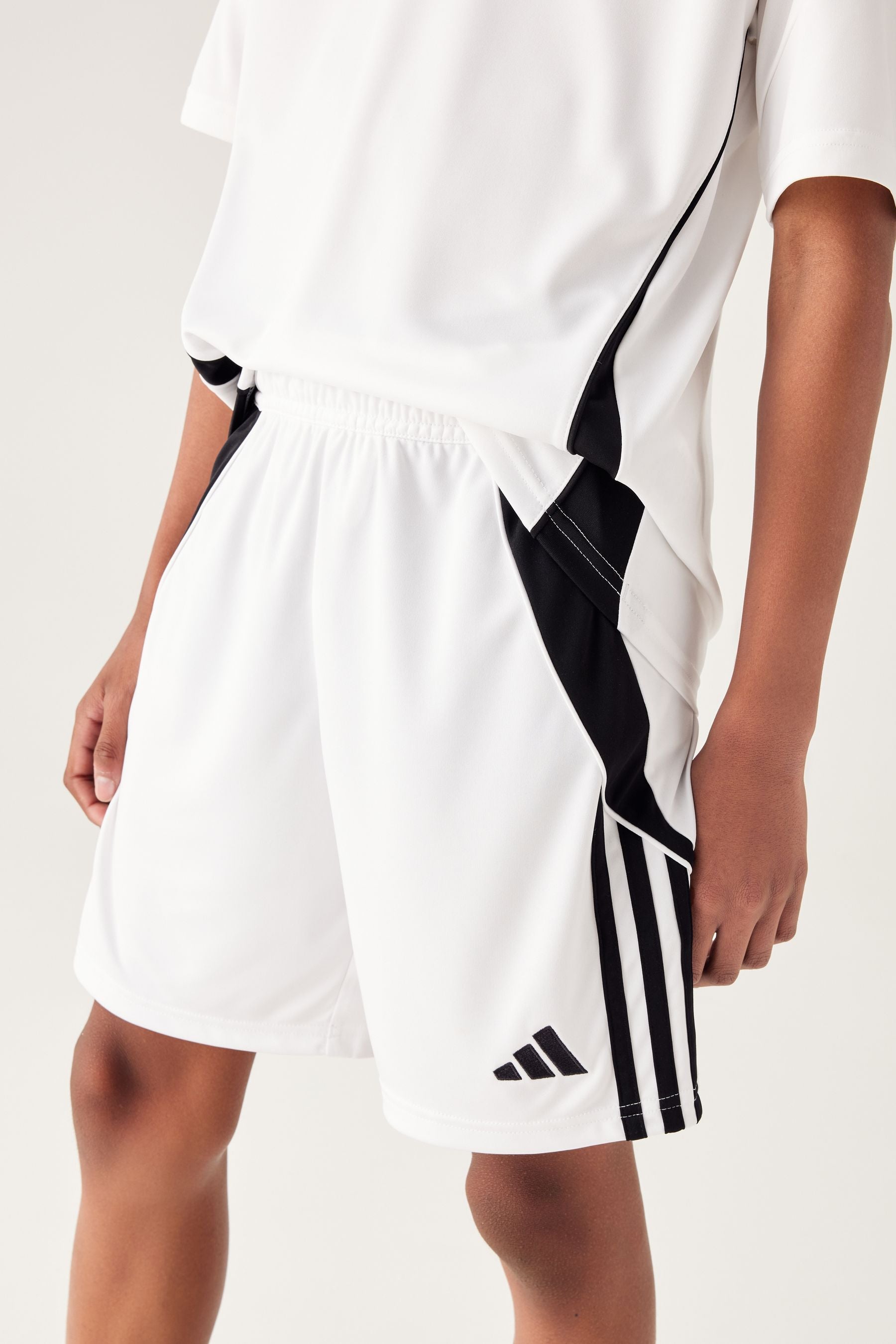 adidas White/Black Tiro 24 Shorts