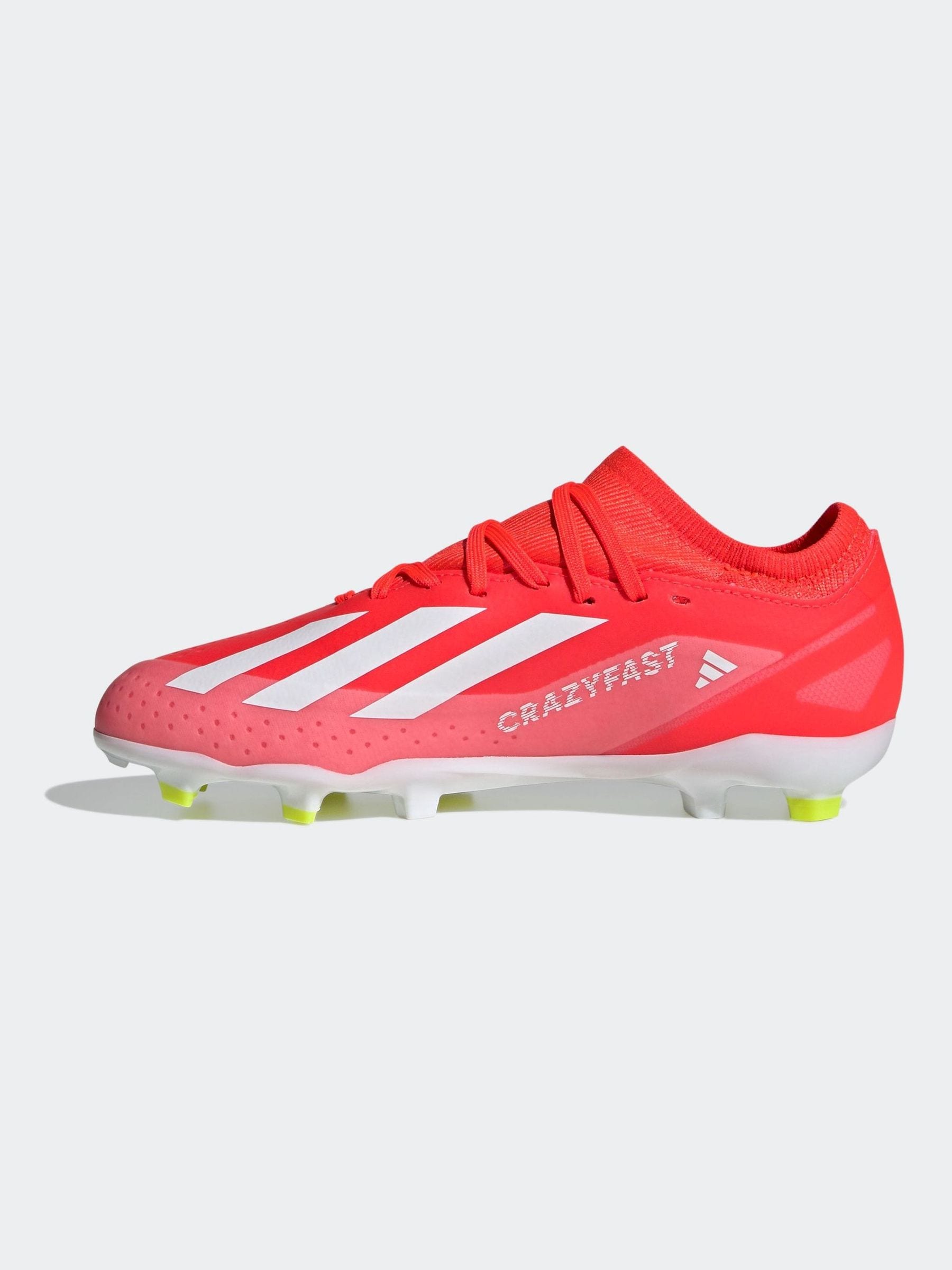 adidas Red/White Football X Crazyfast League Firm Ground Kids Boots