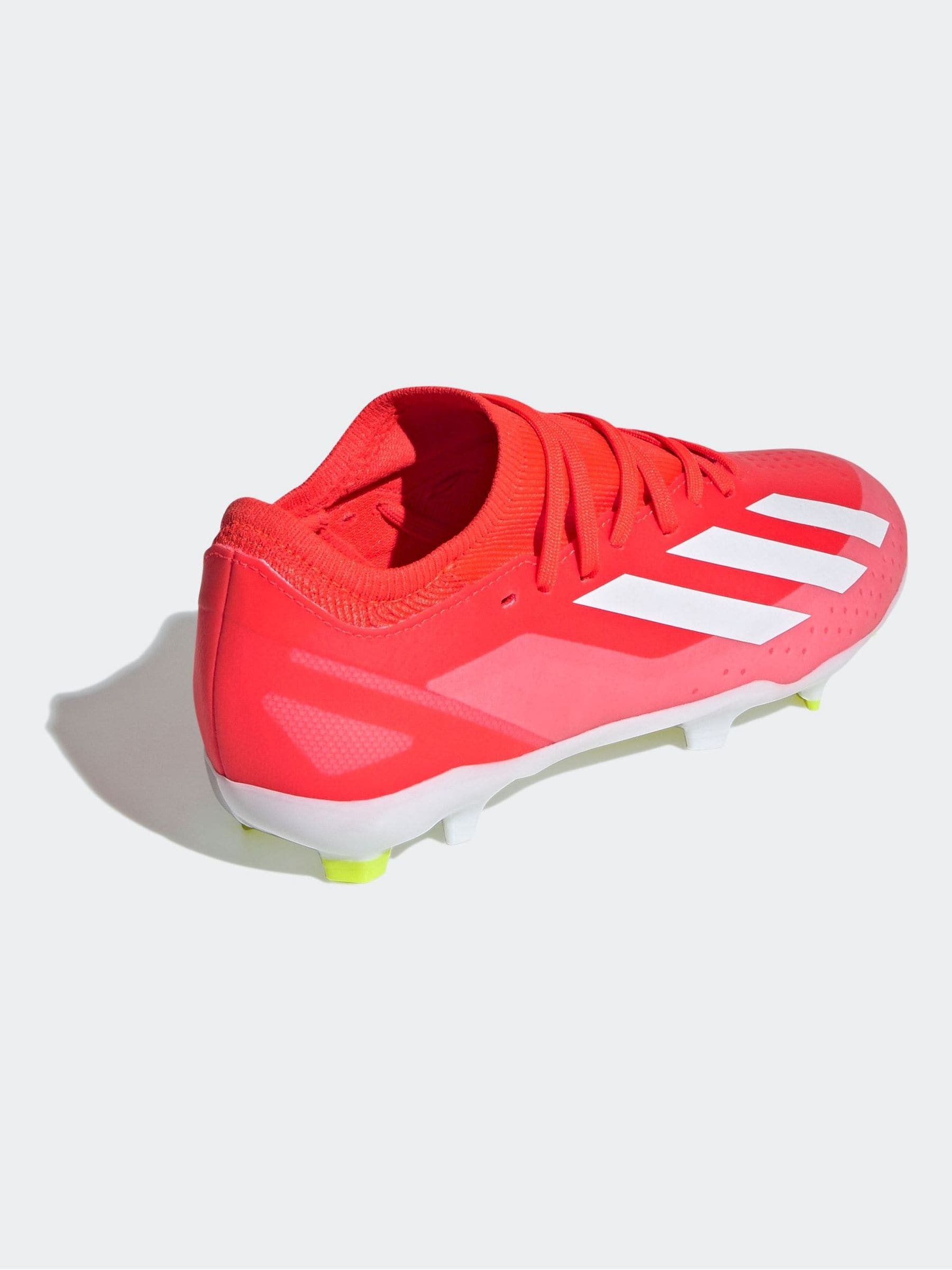 adidas Red/White Football X Crazyfast League Firm Ground Kids Boots