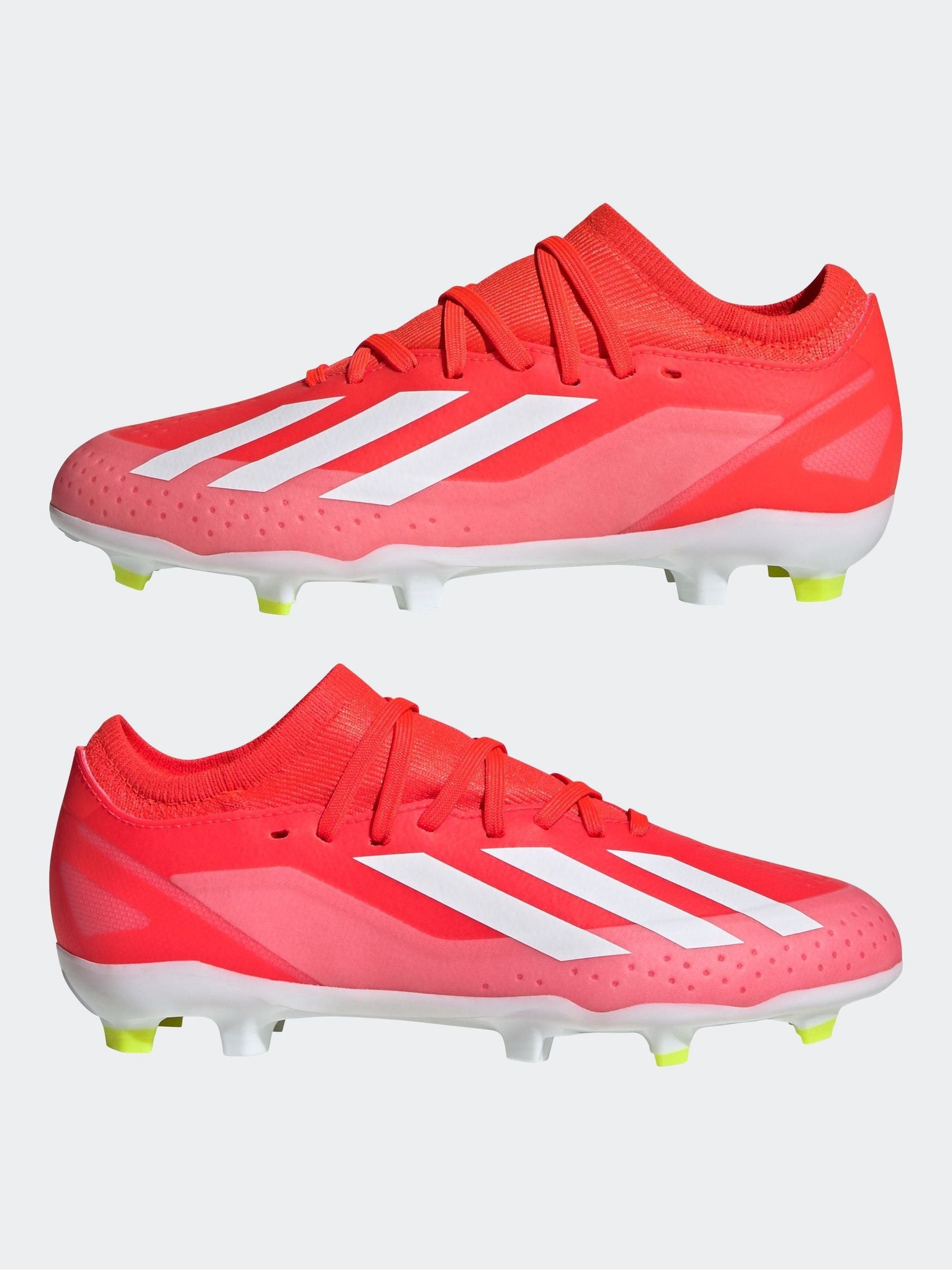 adidas Red/White Football X Crazyfast League Firm Ground Kids Boots