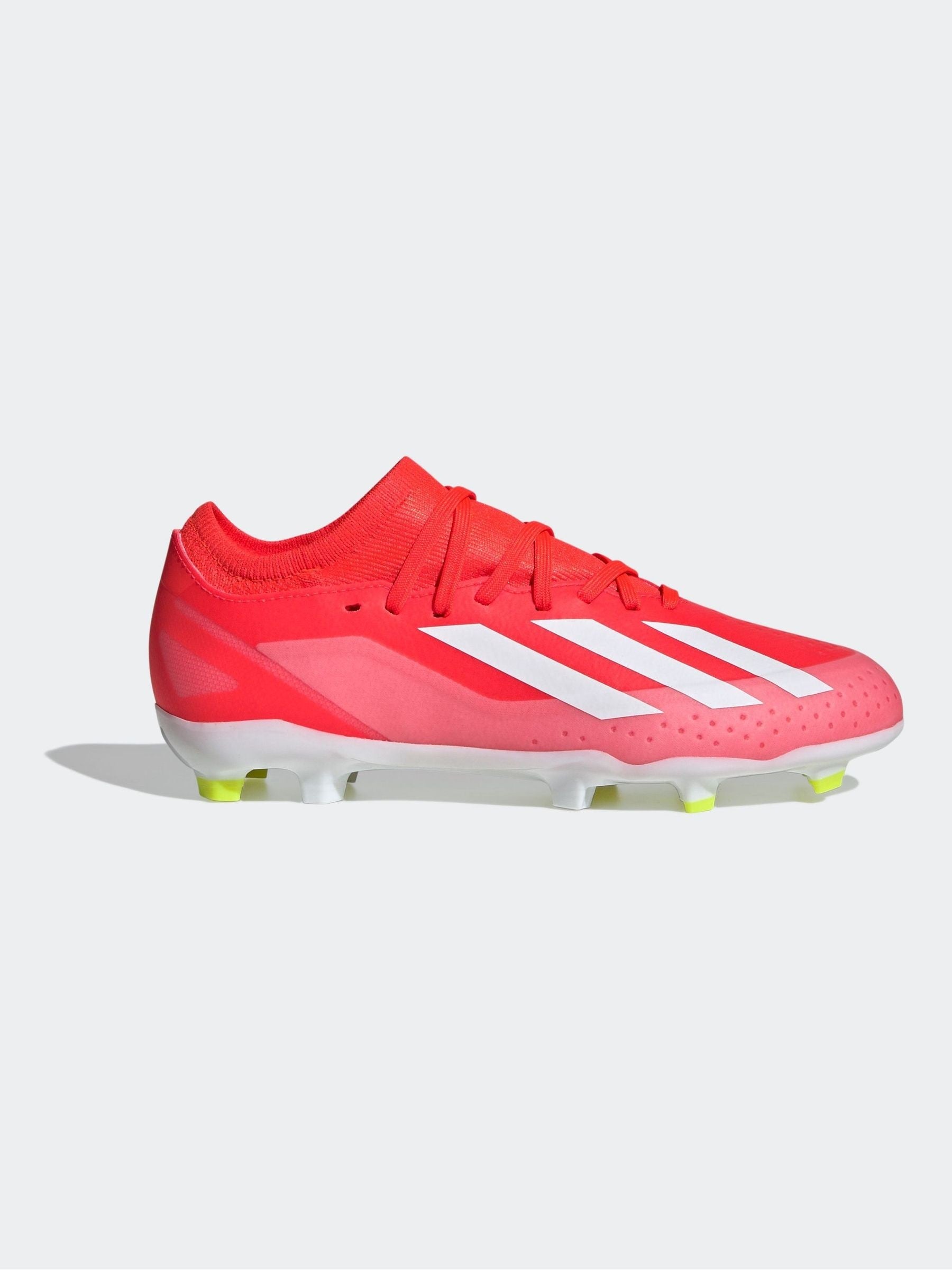 adidas Red/White Football X Crazyfast League Firm Ground Kids Boots