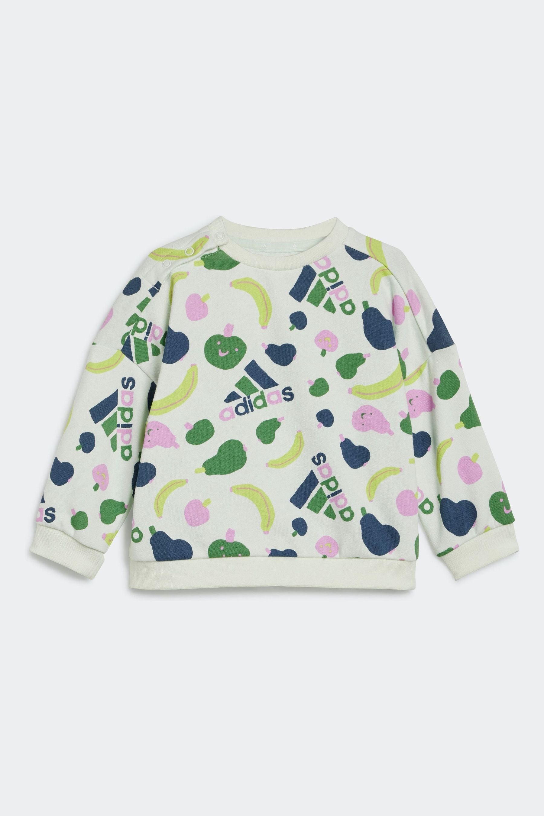 Green/Grey adidas Kids Sportswear Essentials Allover Print Jogger Set