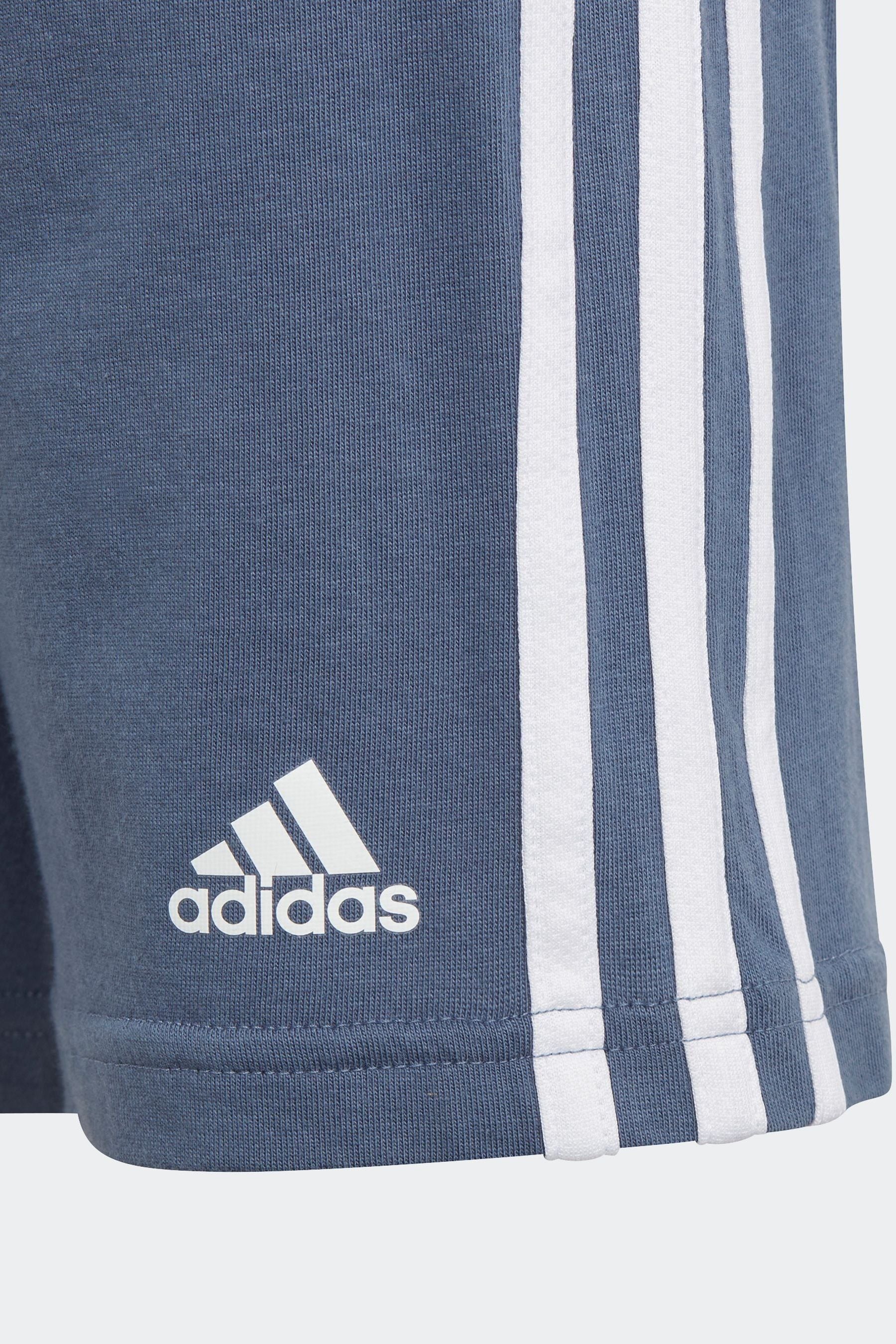 adidas White/Blue Kids Essentials Top and Short Set