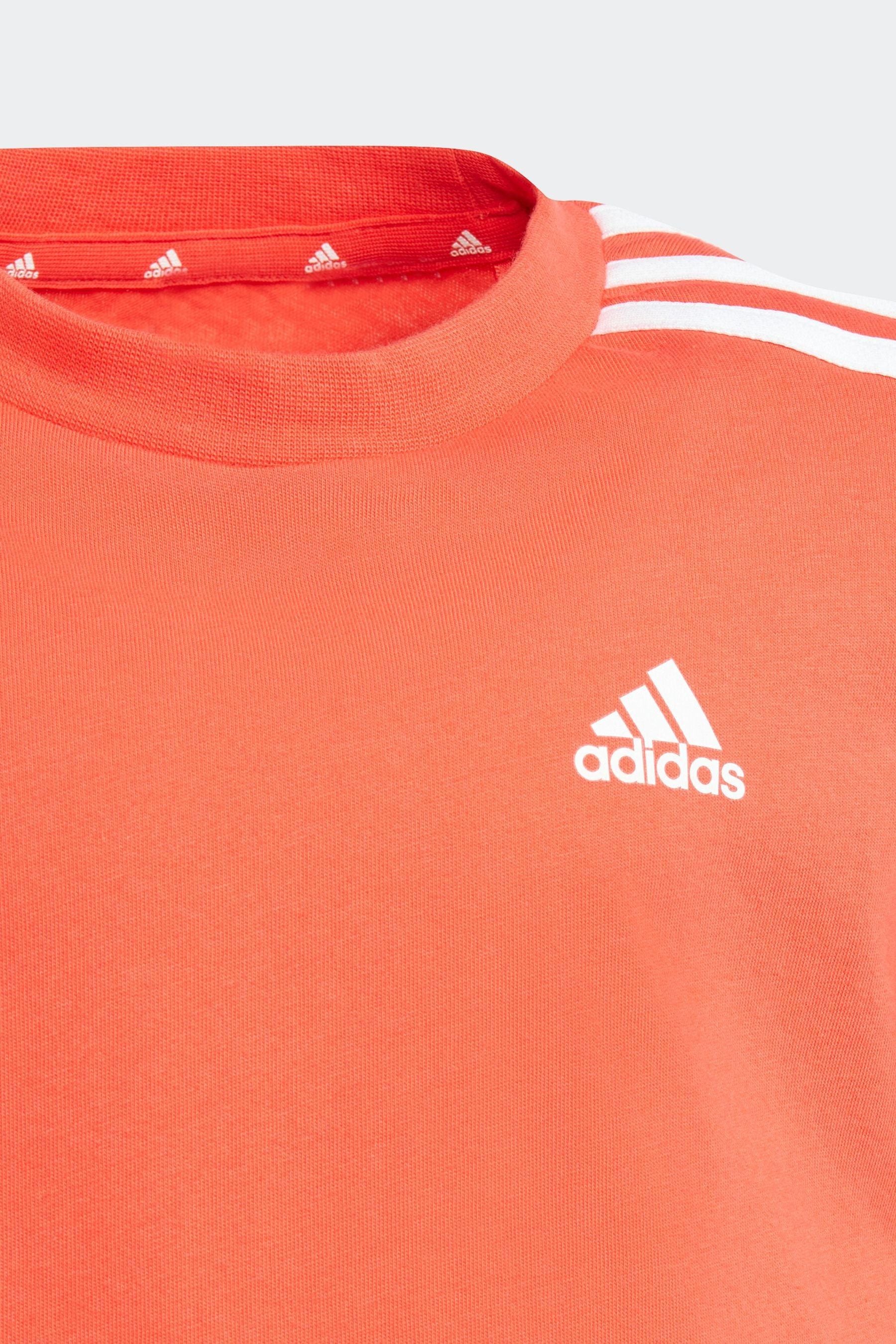 adidas Red/Grey Kids Essentials Top and Short Set