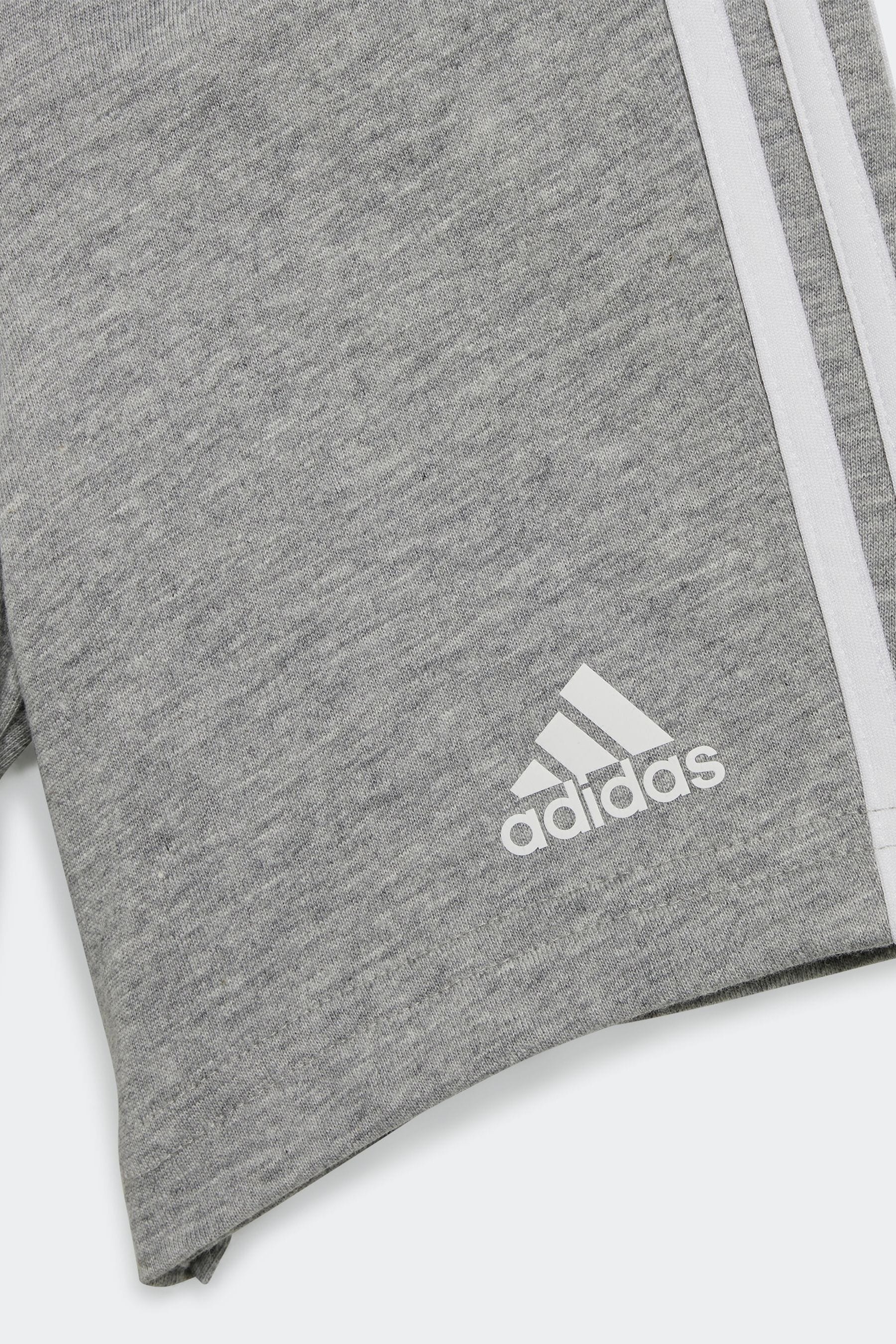 Red/Grey adidas Sportswear Essentials T-Shirt and Shorts Set