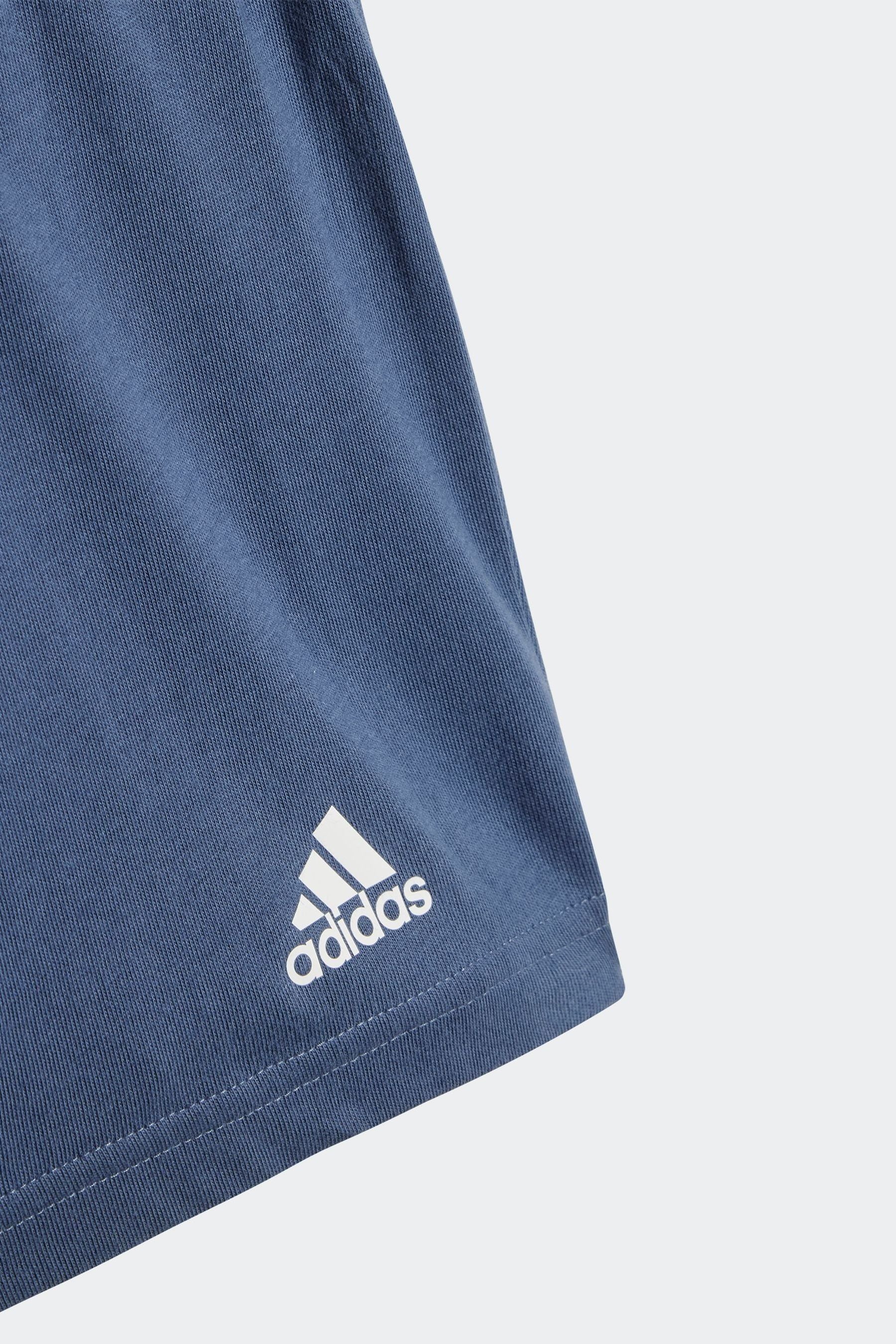 Green/Blue adidas Sportswear Essentials Organic Cotton T-Shirt And Shorts Set