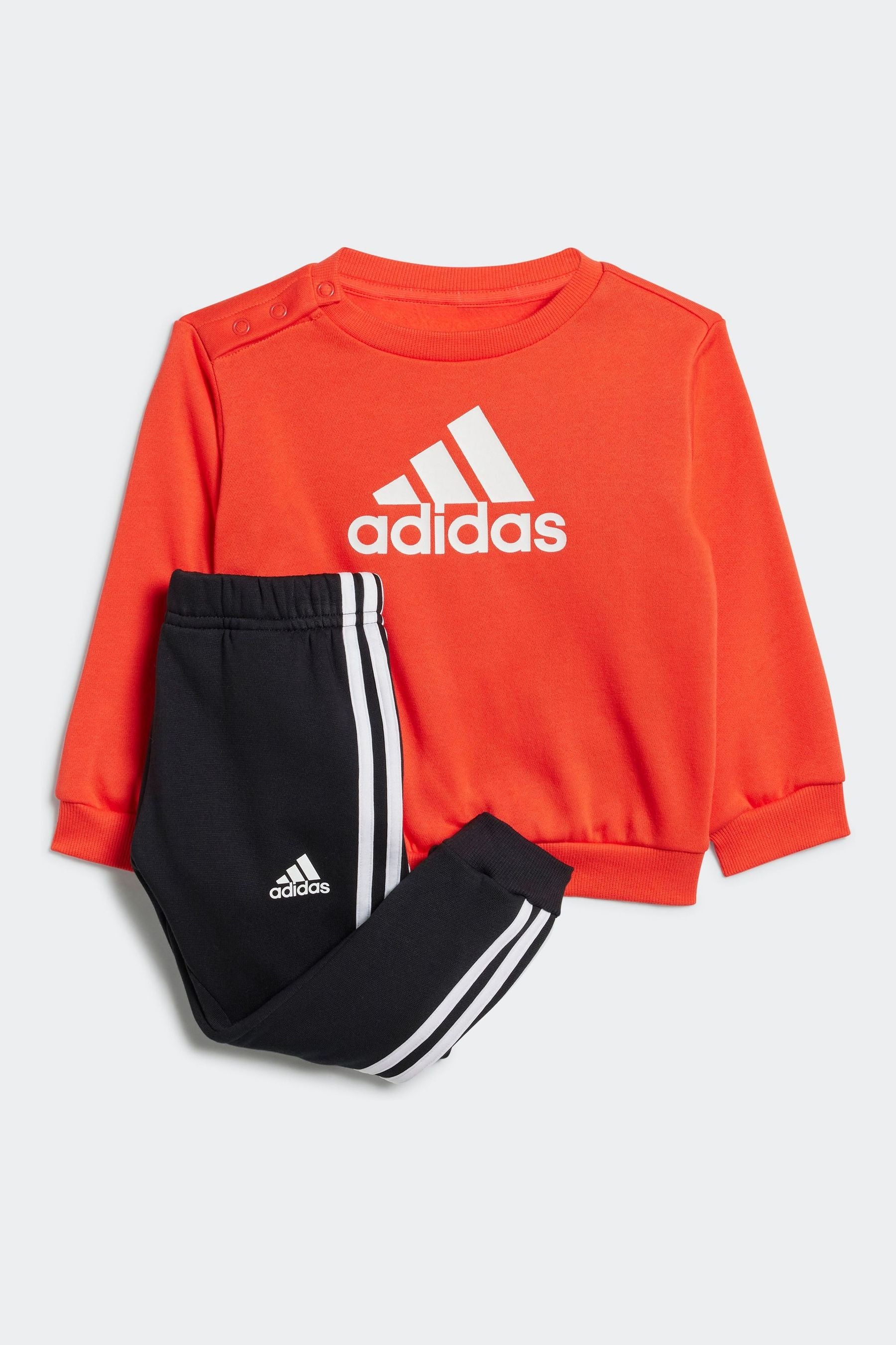 Red/Black adidas Badge of Sport Joggers Set