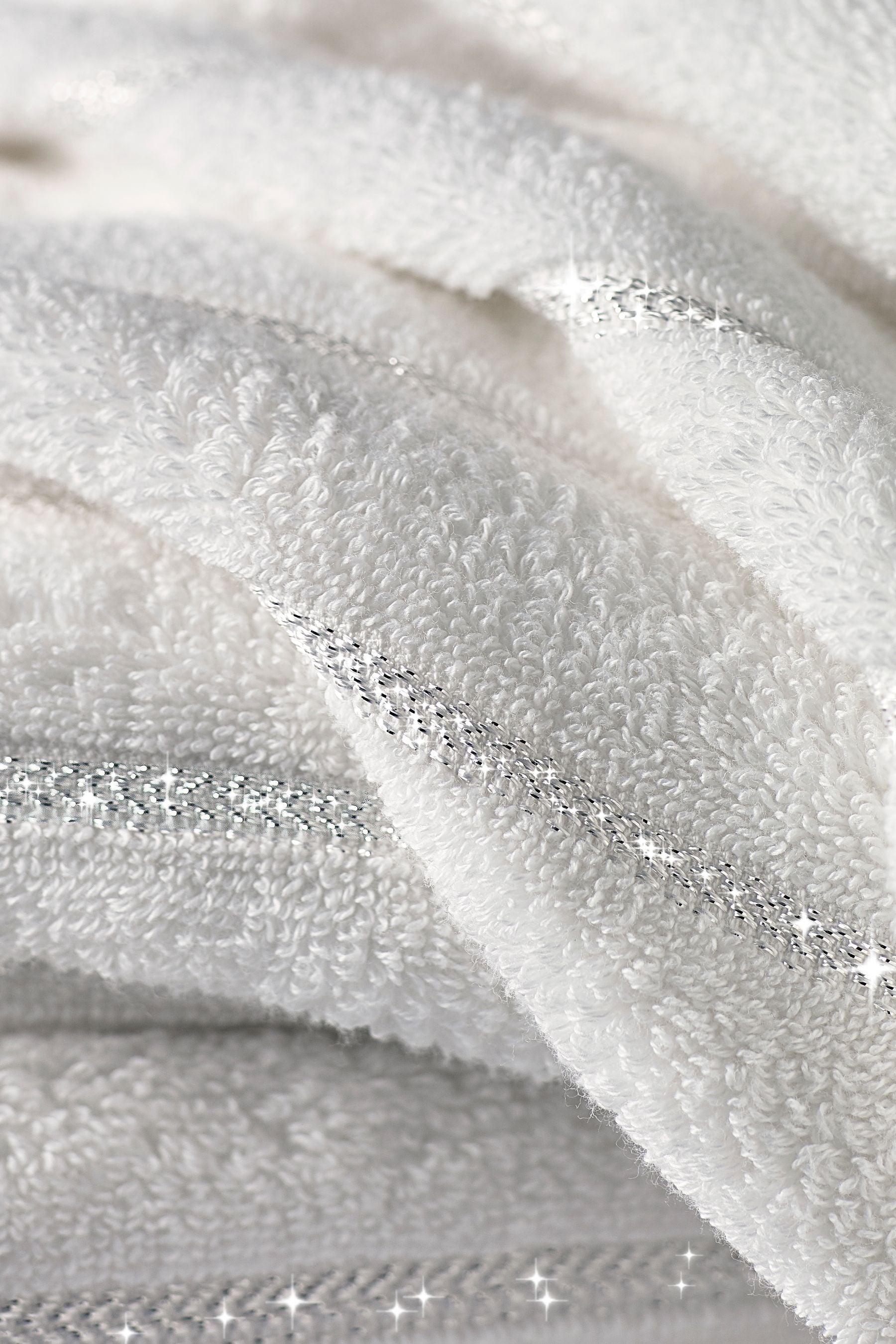 White Sparkle Rib Towel