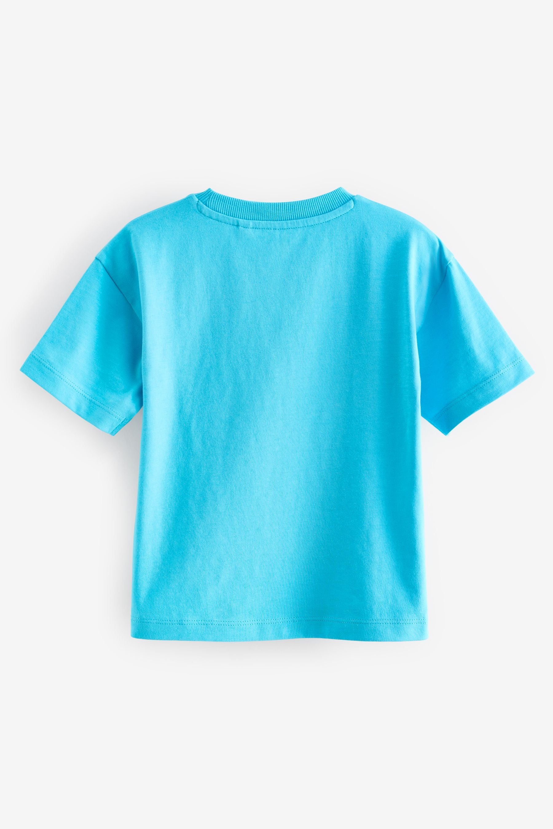 Turquoise Blue Short Sleeve Graffic T-Shirt (3mths-7yrs)