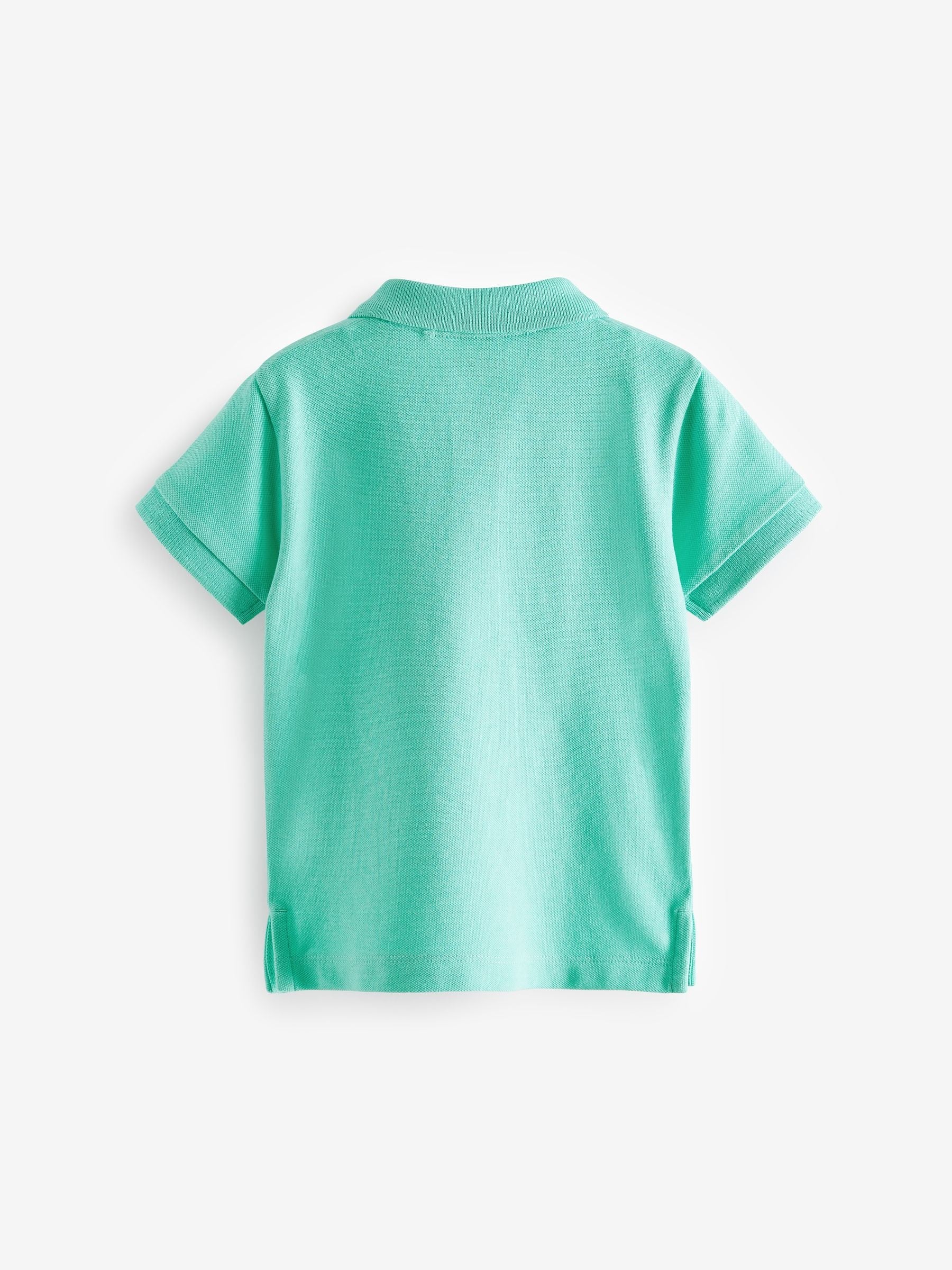 Green 100% Cotton Short Sleeve Polo Shirt (3mths-7yrs)