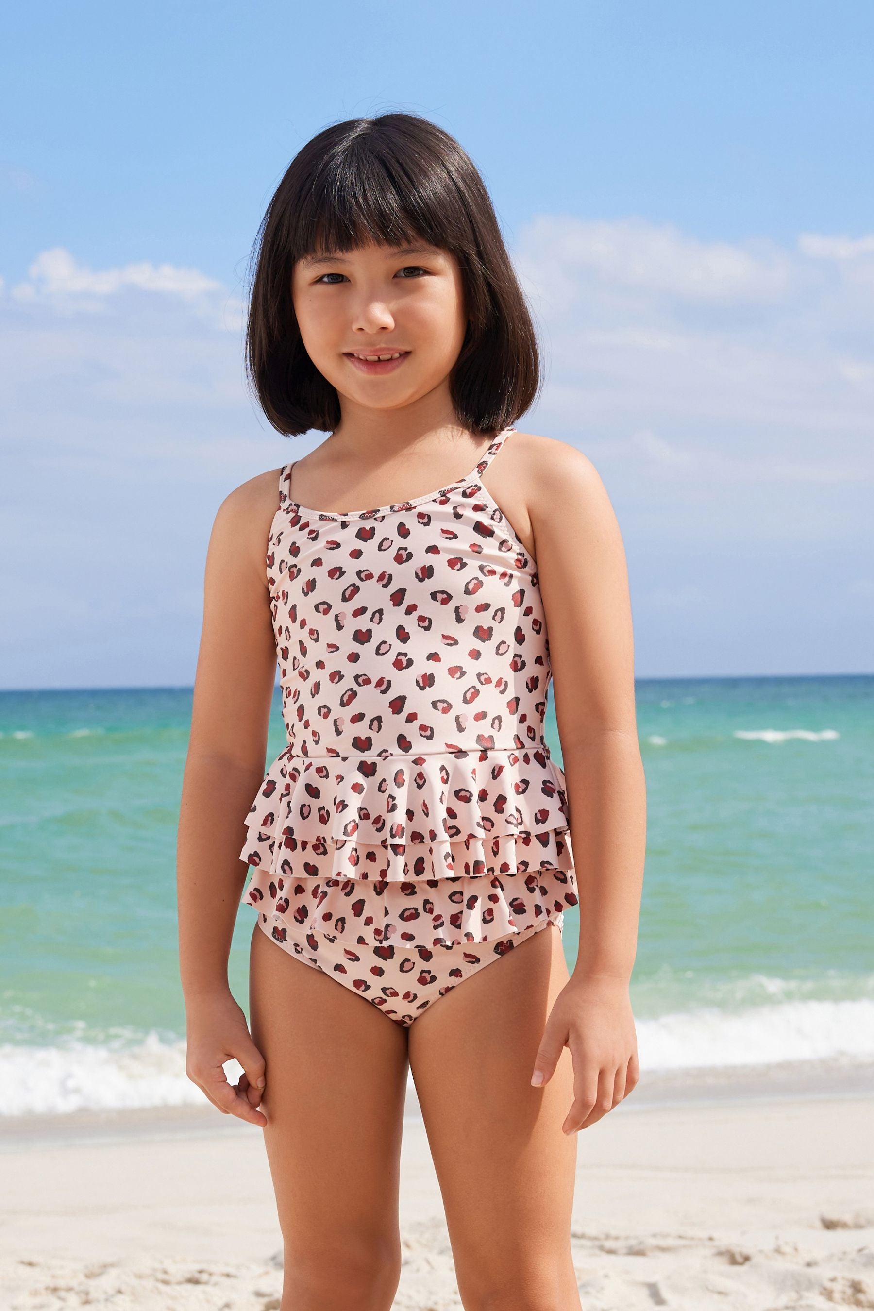 Neutral Animal Two Tier Frill Bikini (3-16yrs)