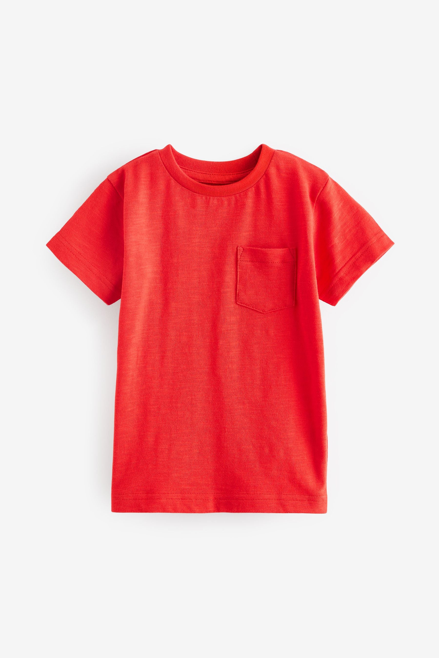 Red 100% Cotton Short Sleeve Plain T-Shirt (3mths-7yrs)