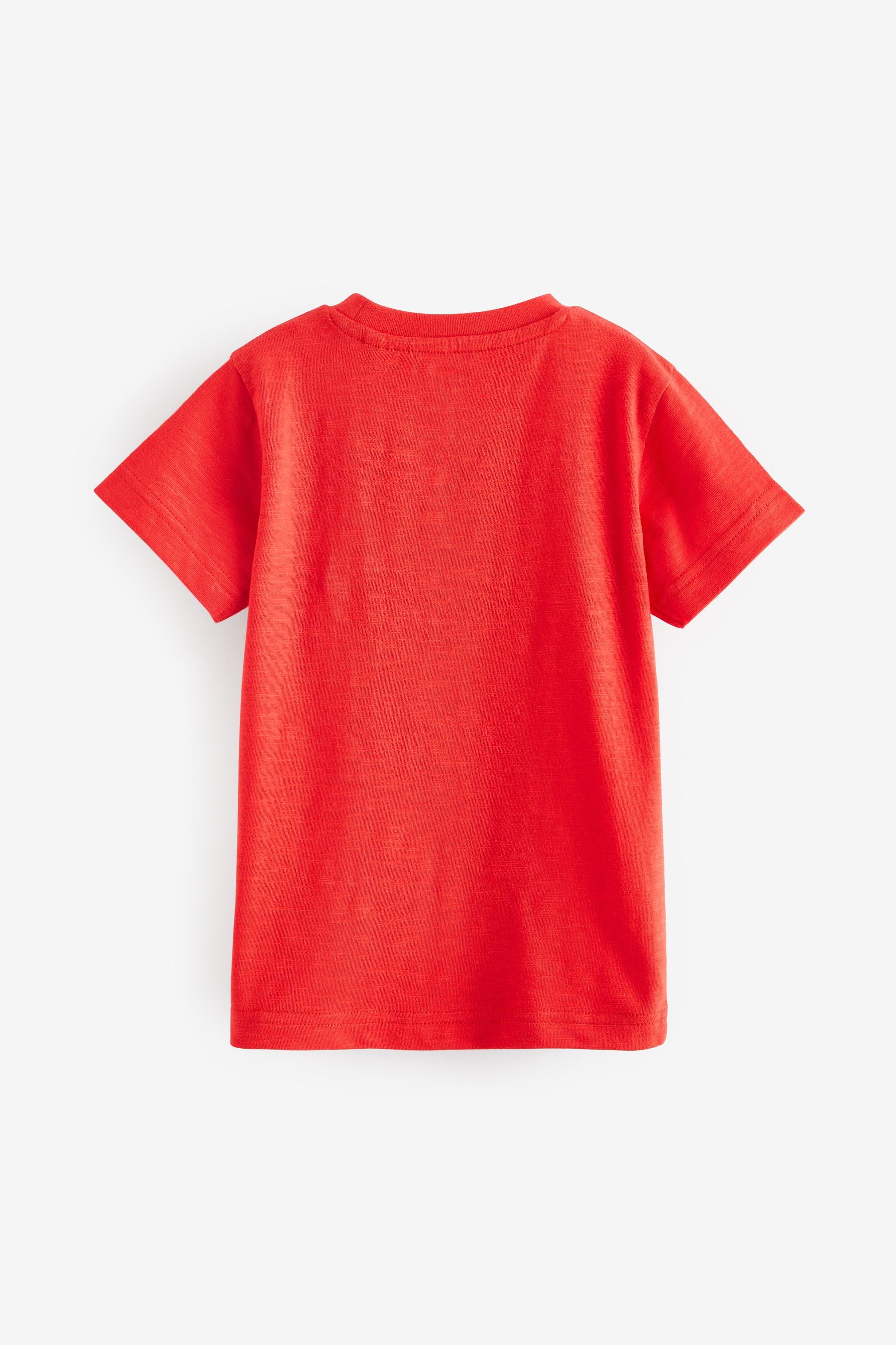 Red 100% Cotton Short Sleeve Plain T-Shirt (3mths-7yrs)