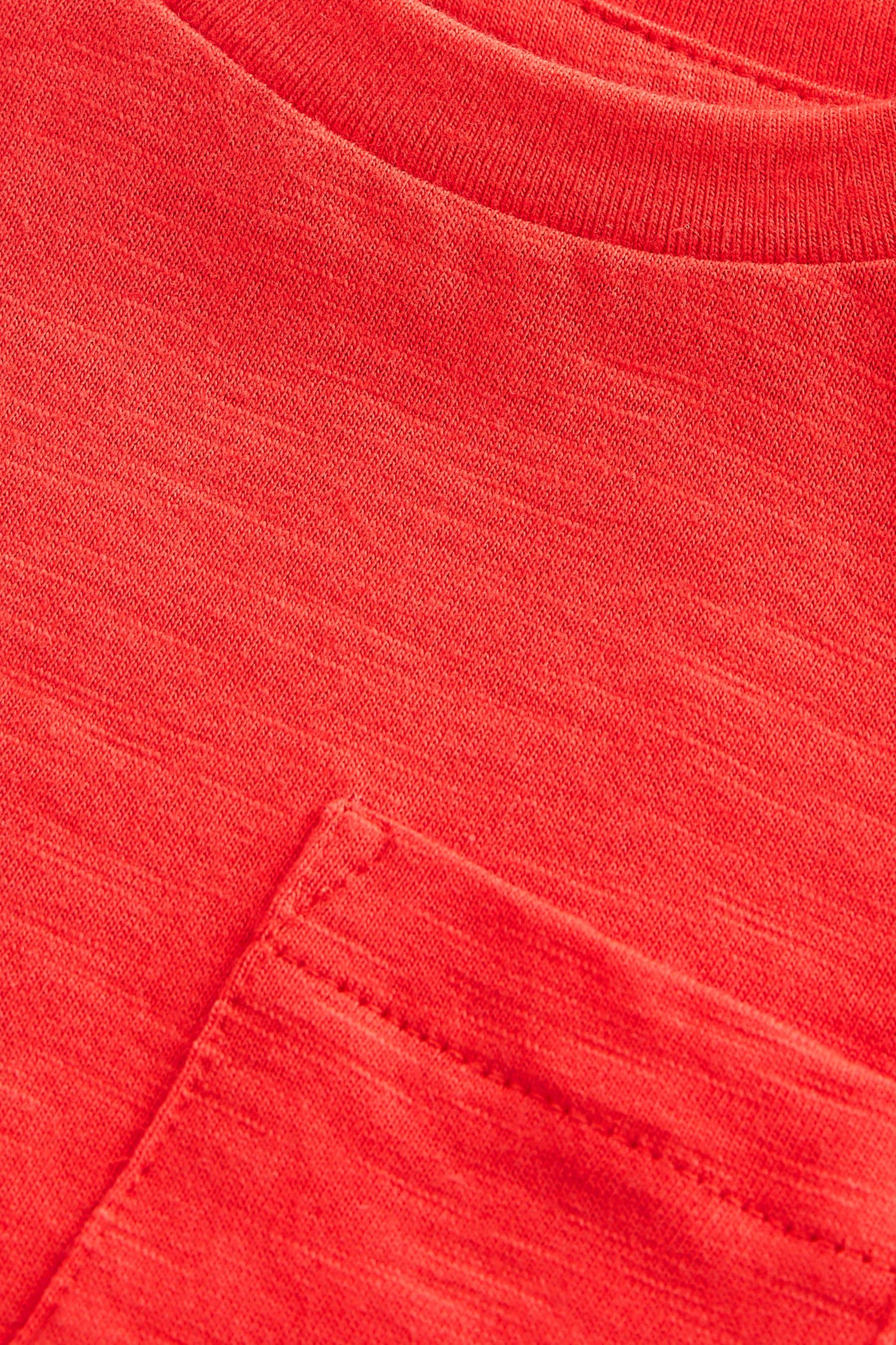 Red 100% Cotton Short Sleeve Plain T-Shirt (3mths-7yrs)