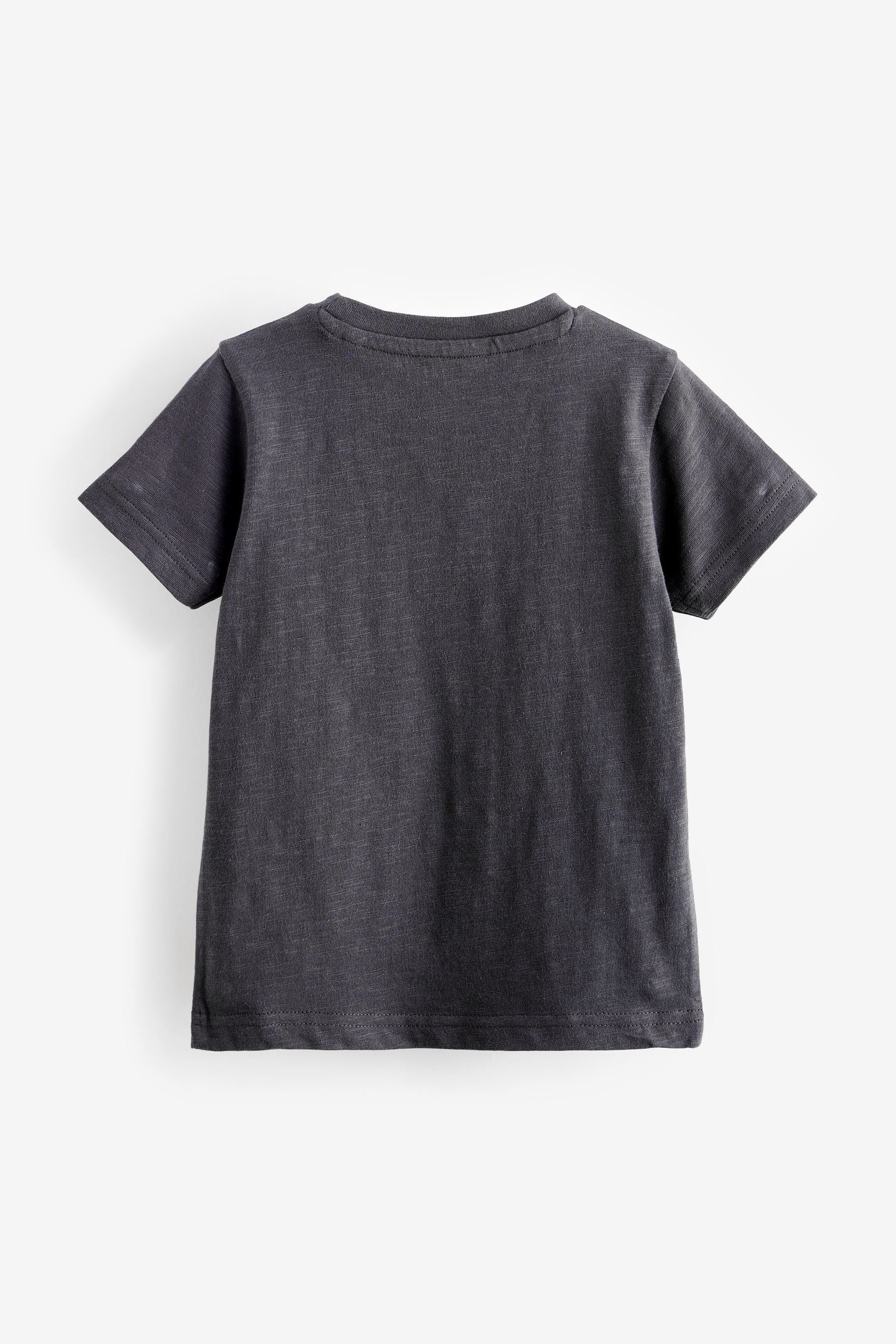 Charcoal Grey 100% Cotton Short Sleeve Plain T-Shirt (3mths-7yrs)