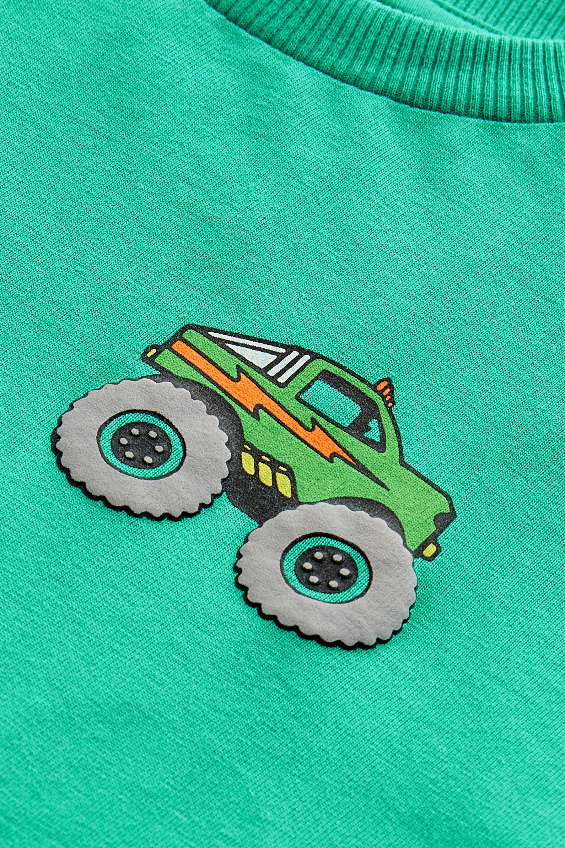 Green Back Print Short Sleeve T-Shirt (3mths-7yrs)