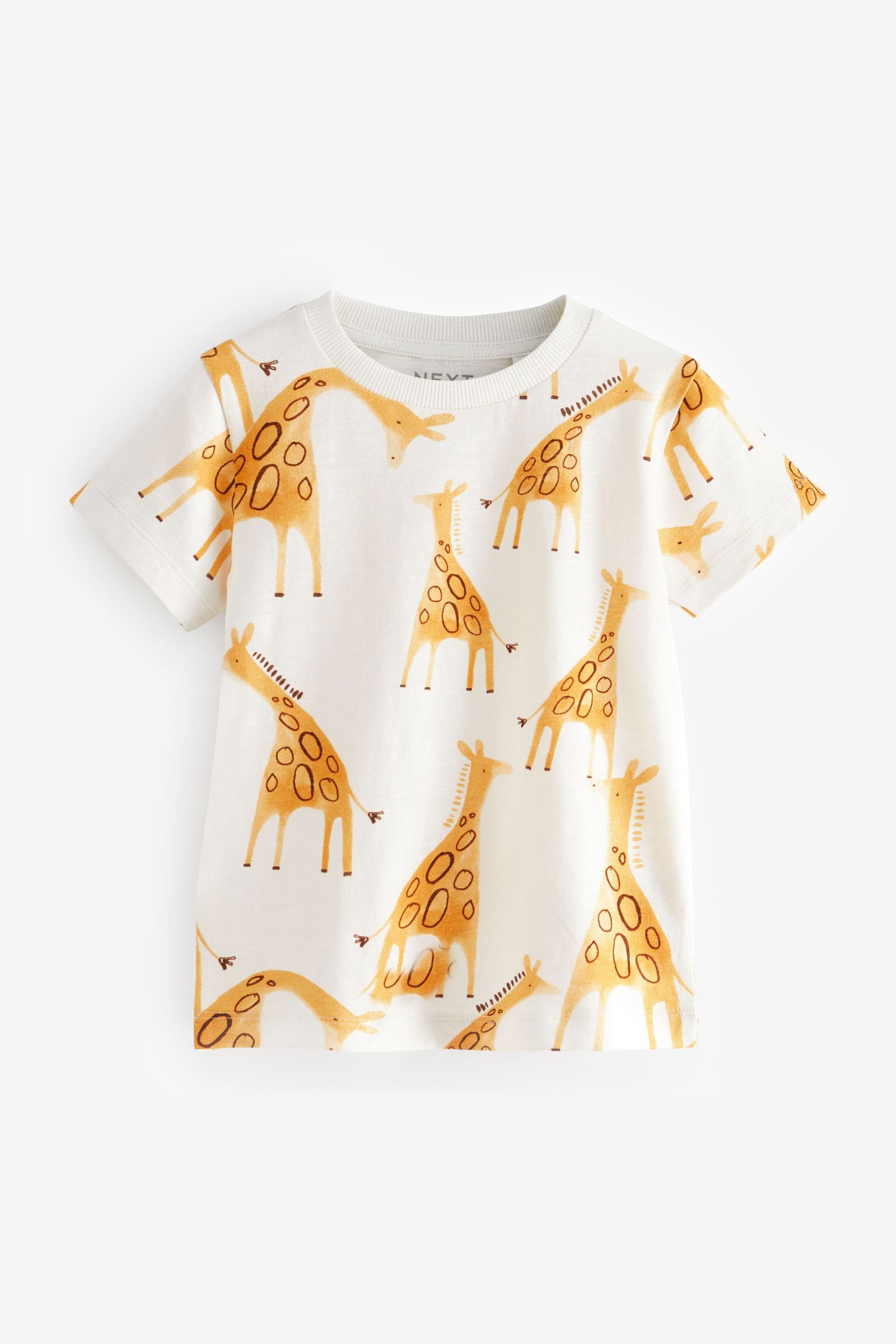 Yellow/White All-Over Print Short Sleeve T-Shirt (3mths-7yrs)