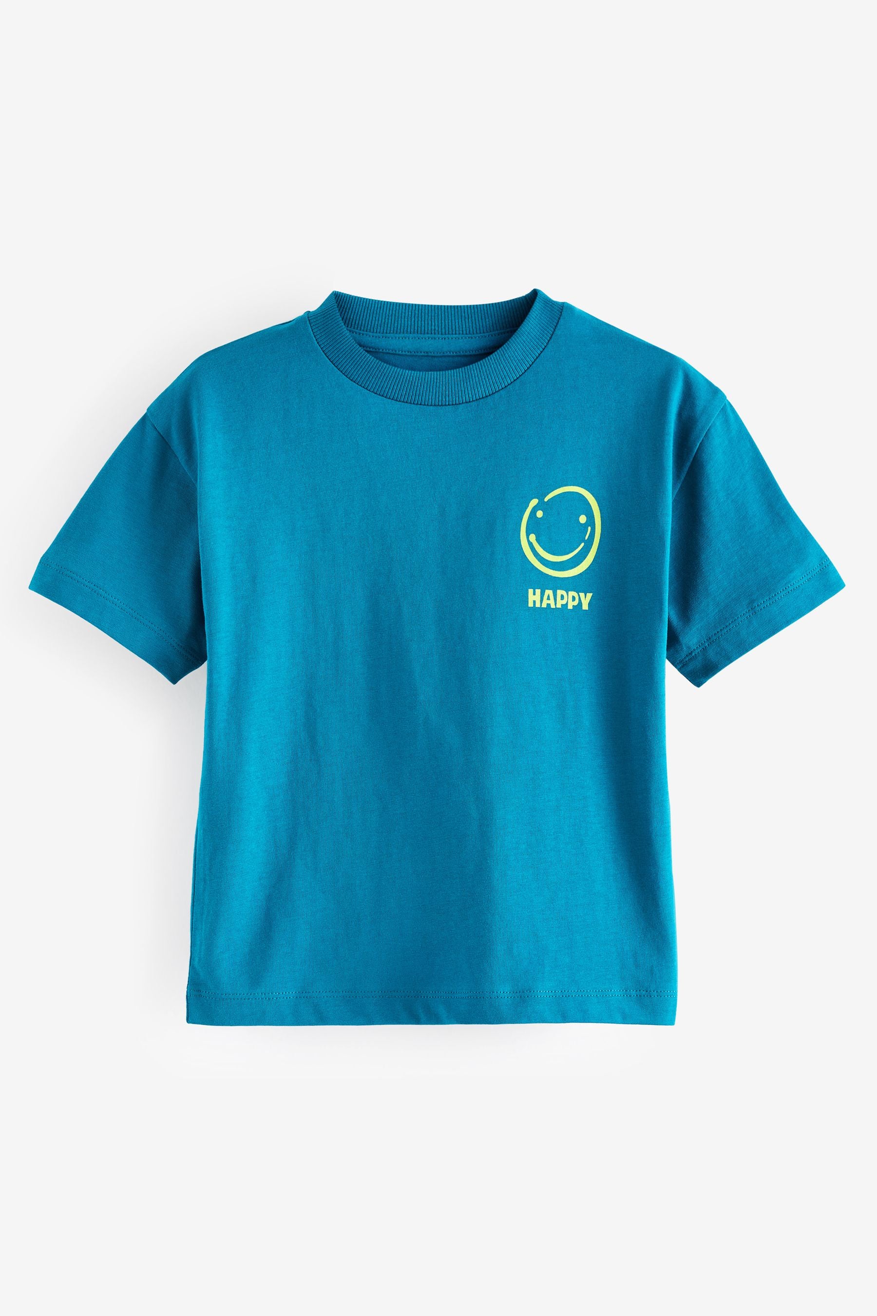 Blue Simple Short Sleeve T-Shirt (3mths-7yrs)