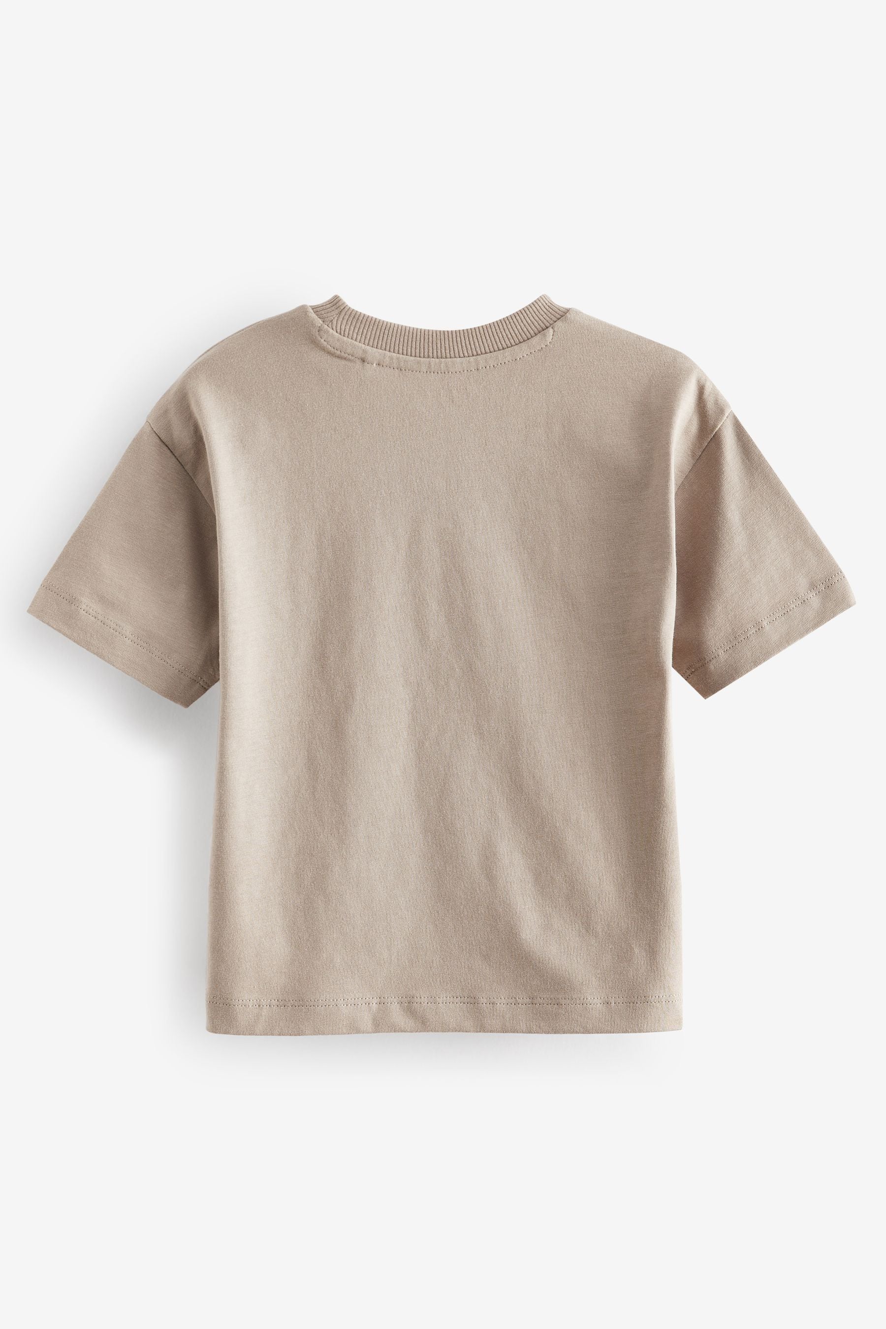 Neutral Simple 100% Cotton Short Sleeve T-Shirt (3mths-7yrs)