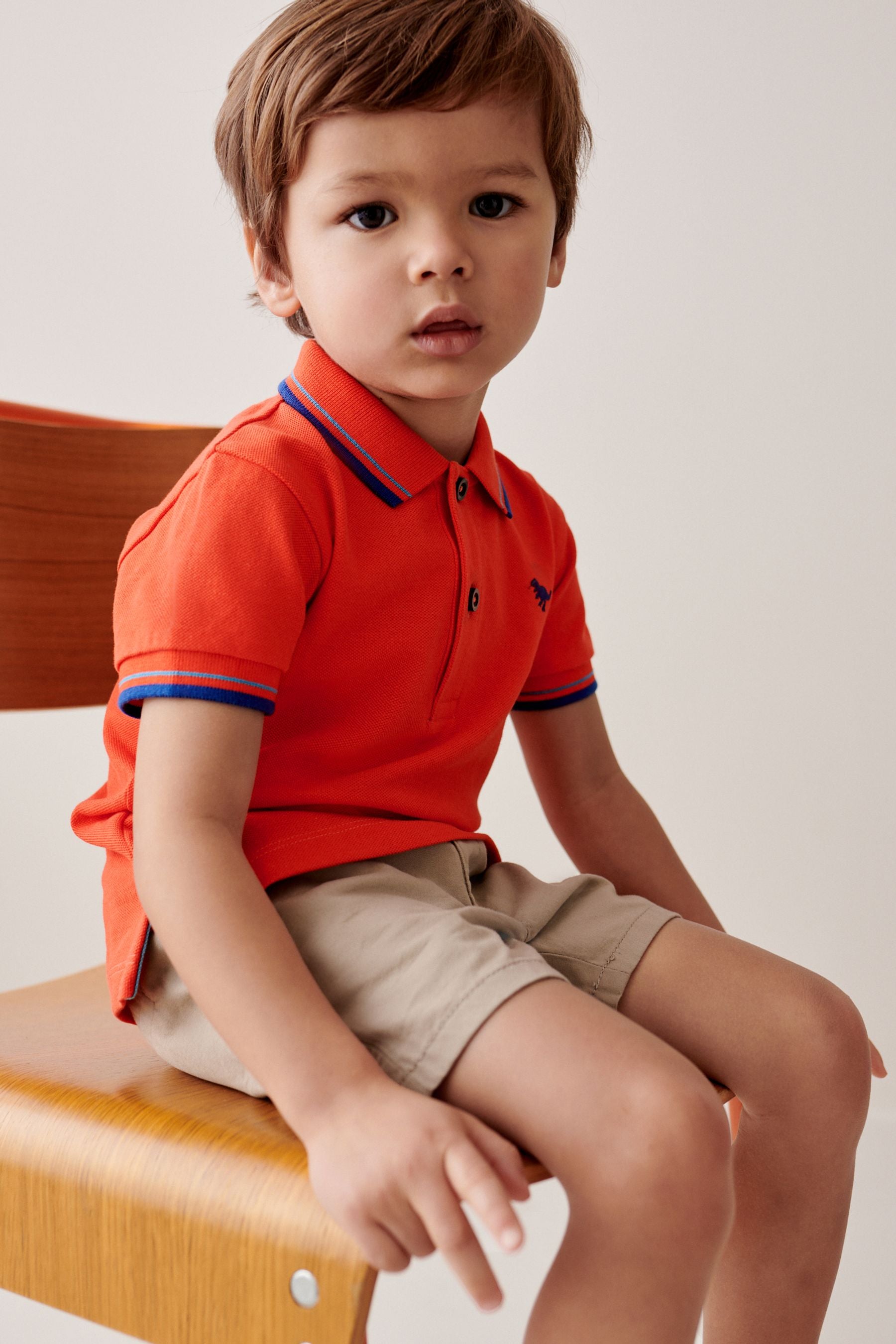 Red Short Sleeve Polo Shirt (3mths-7yrs)