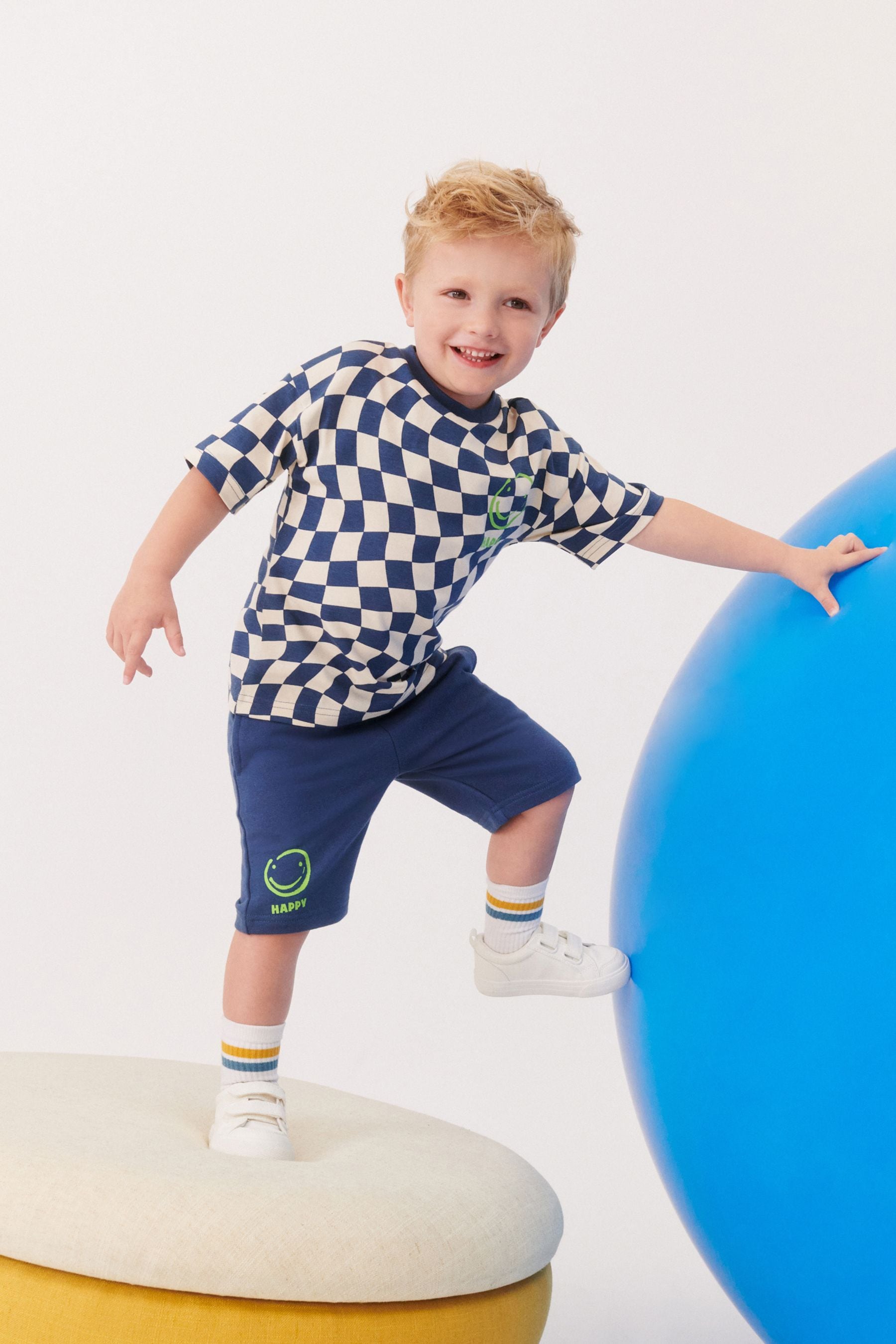 Blue T-Shirt And Shorts Set (3mths-7yrs)