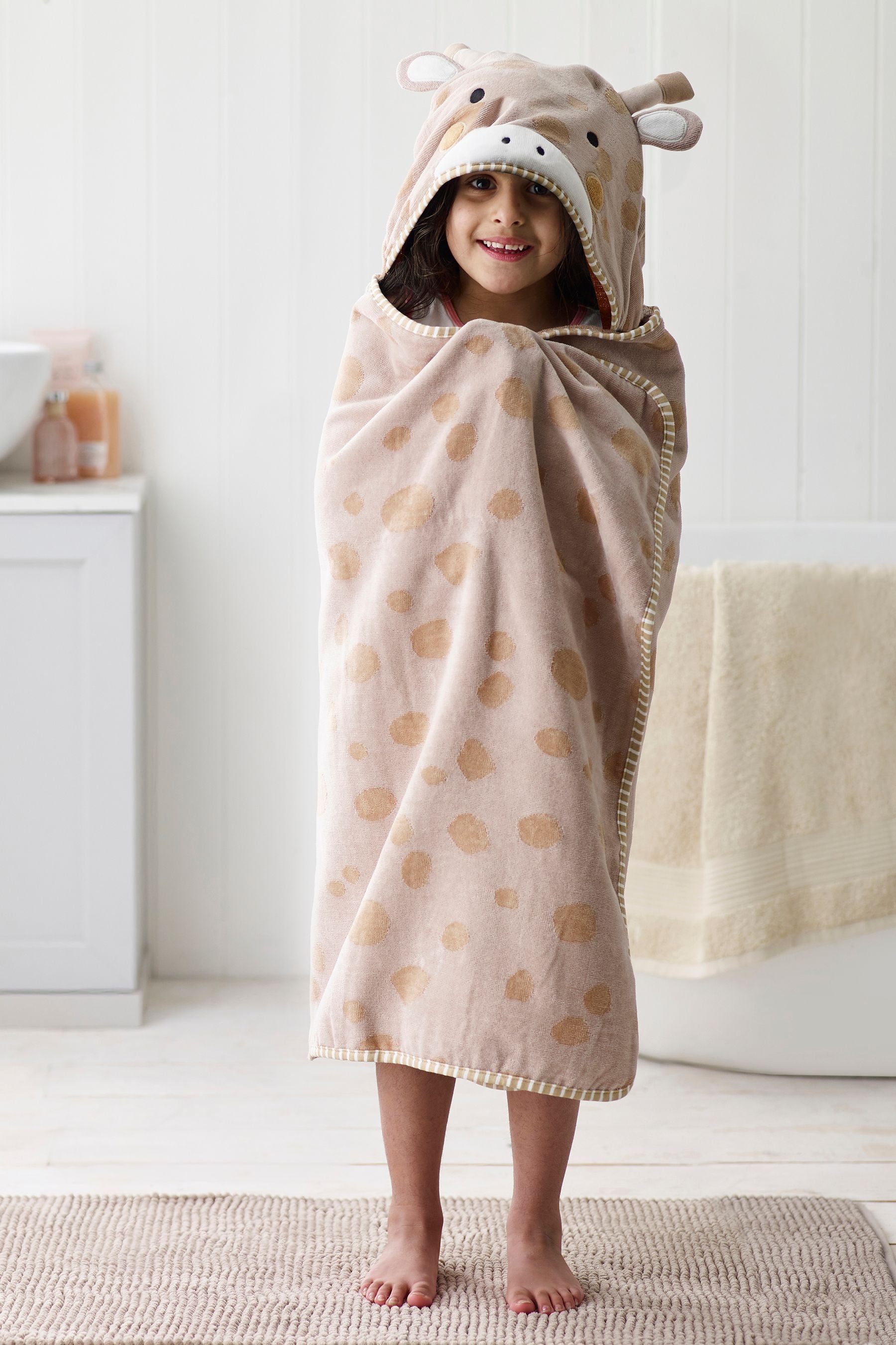 Giraffe Natural Children's Cotton Hooded Towel