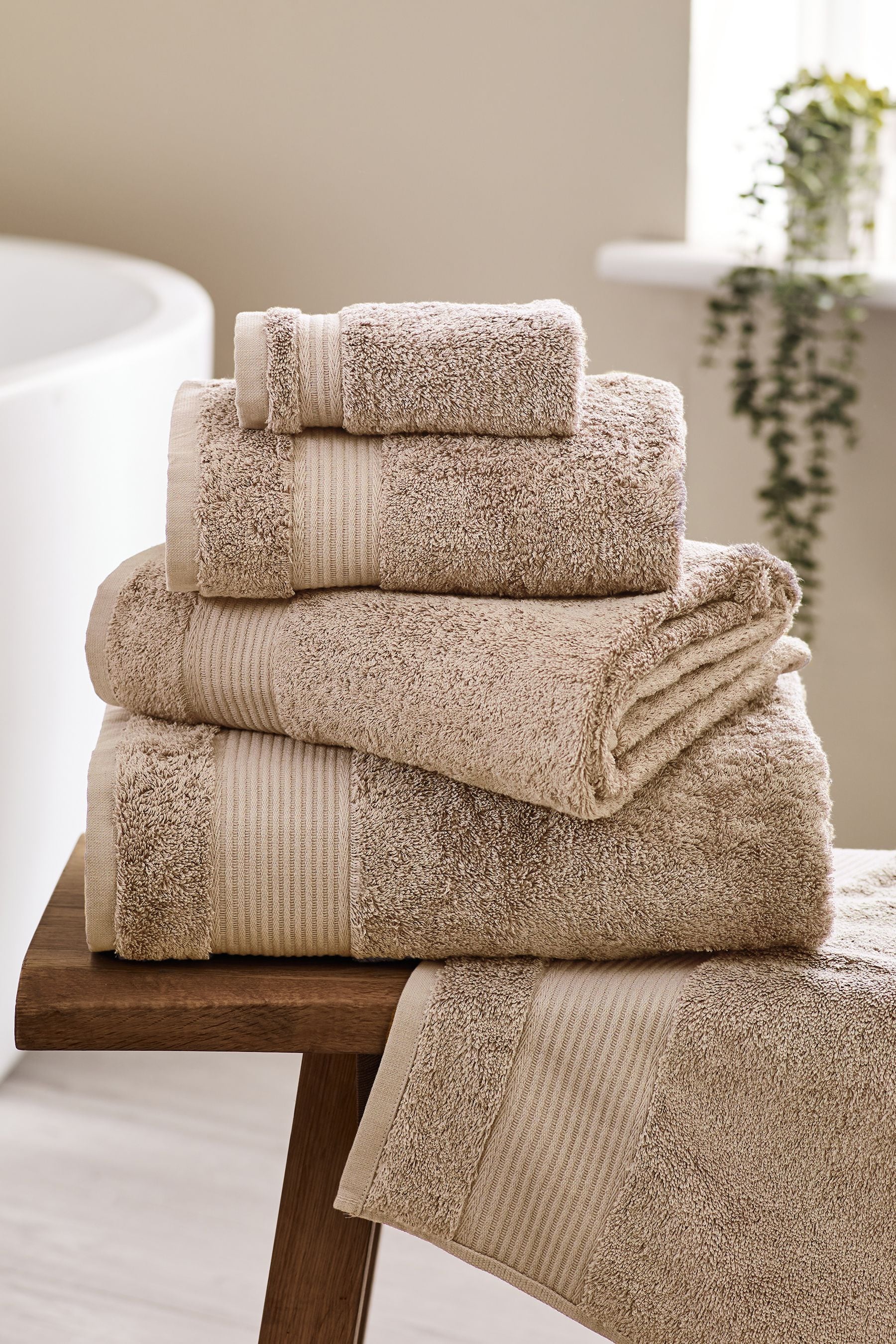 Natural Caramel Egyptian 100% Cotton Towels