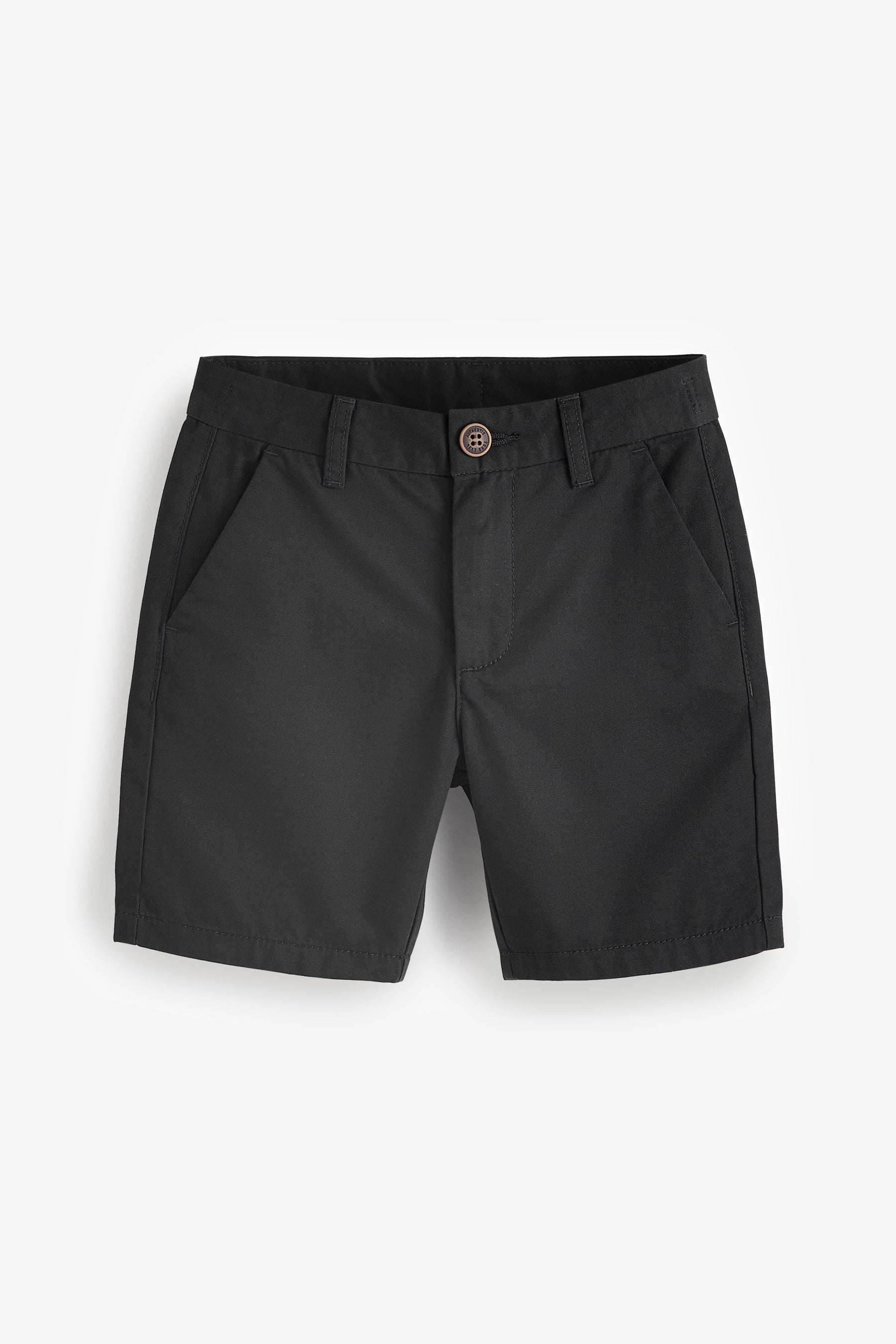 Black 100% Cotton Chino Shorts (3-16yrs)