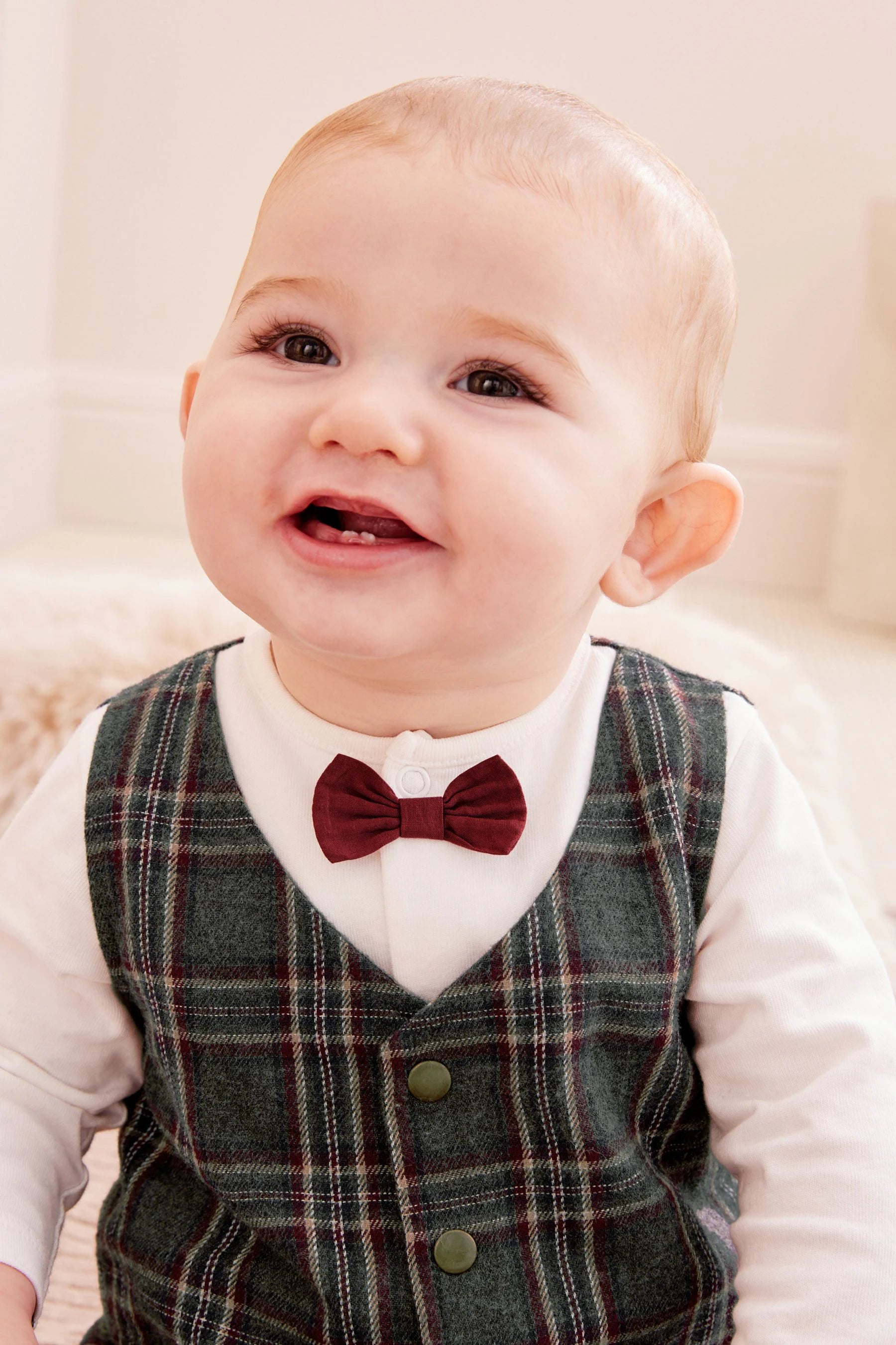 Charcoal Grey Smart Waistcoat, Blazer And Bow Tie 2 Piece Set