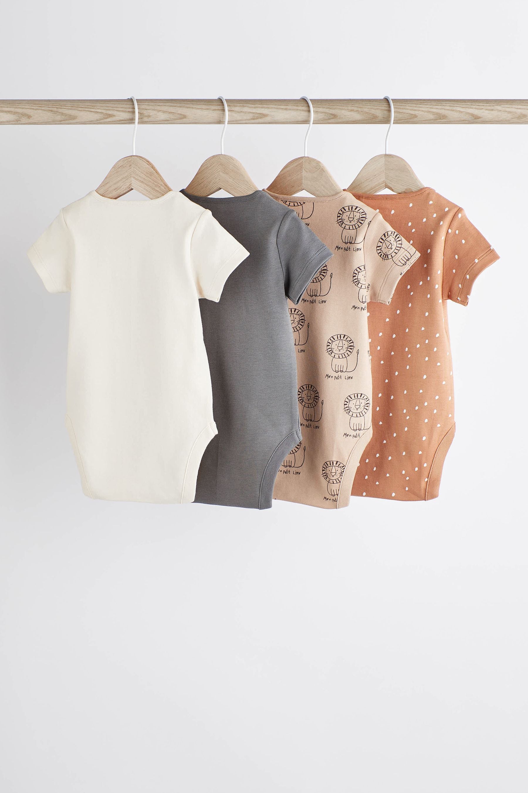 Neutral Baby Short Sleeve Bodysuits 4 Pack