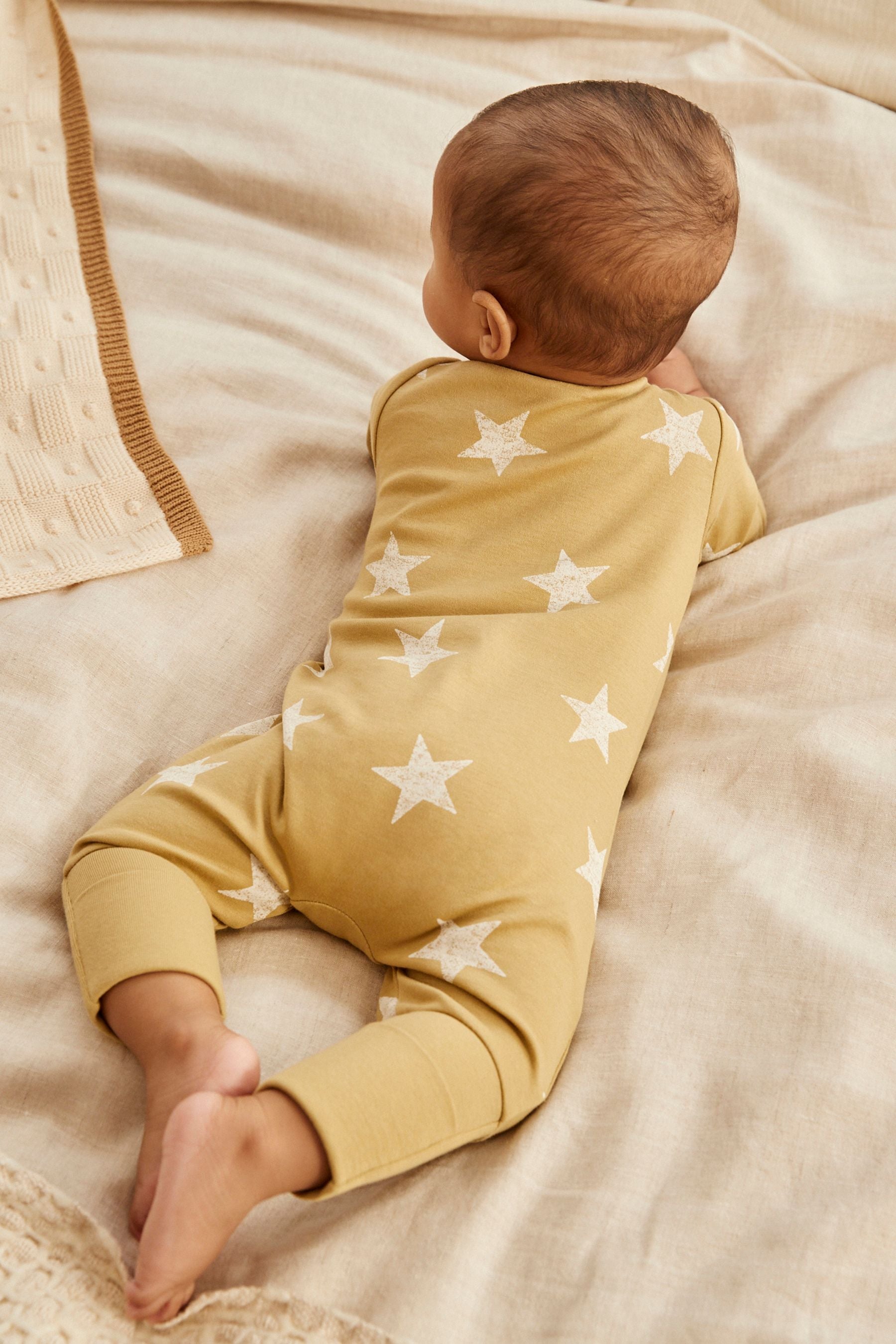 Chartreuse Yellow Turnover Feet Two Way Zip Baby Sleepsuit 1 Pack (0mths-3yrs)