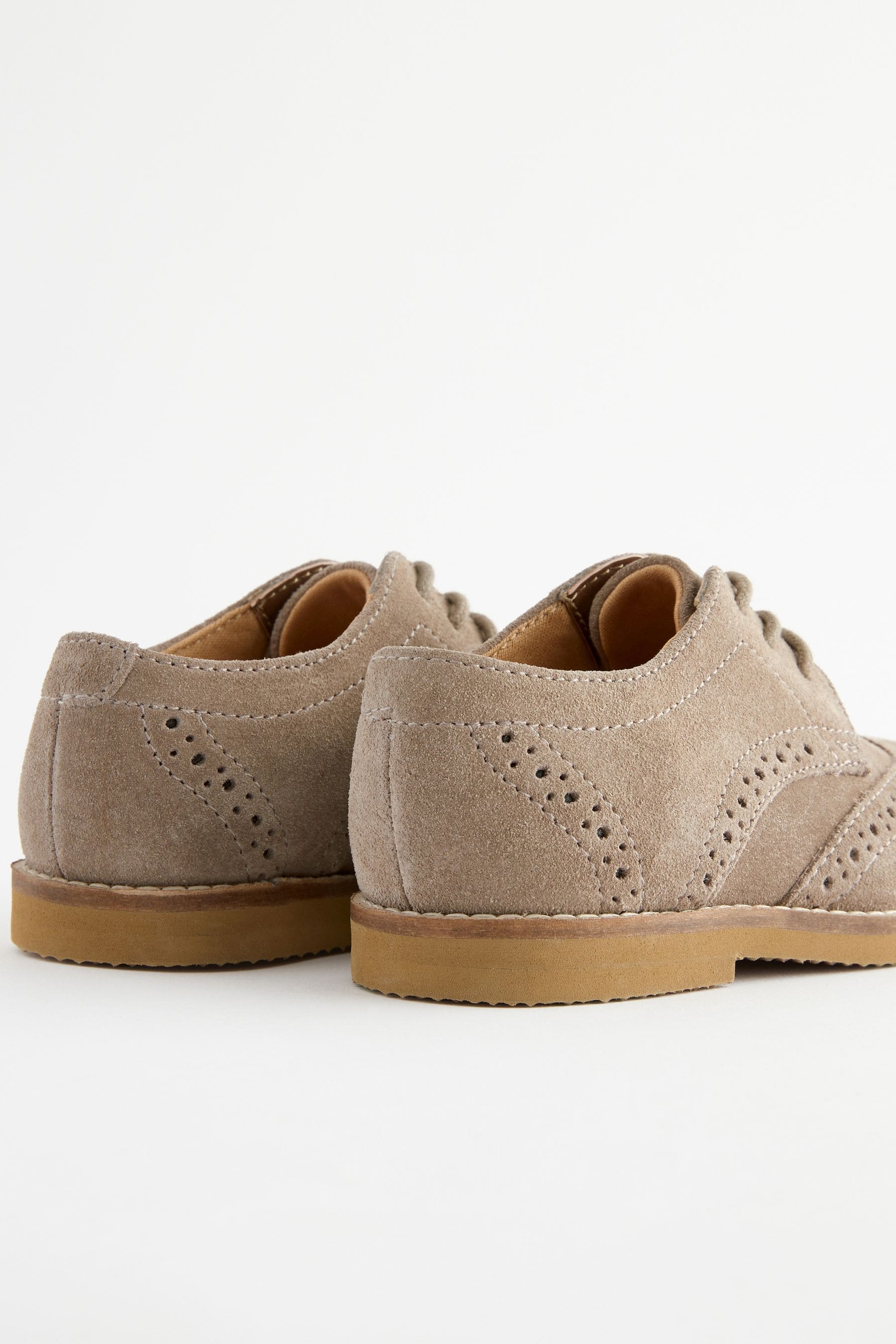 Sand Brown Standard Fit (F) Smart Leather Brogues Shoes