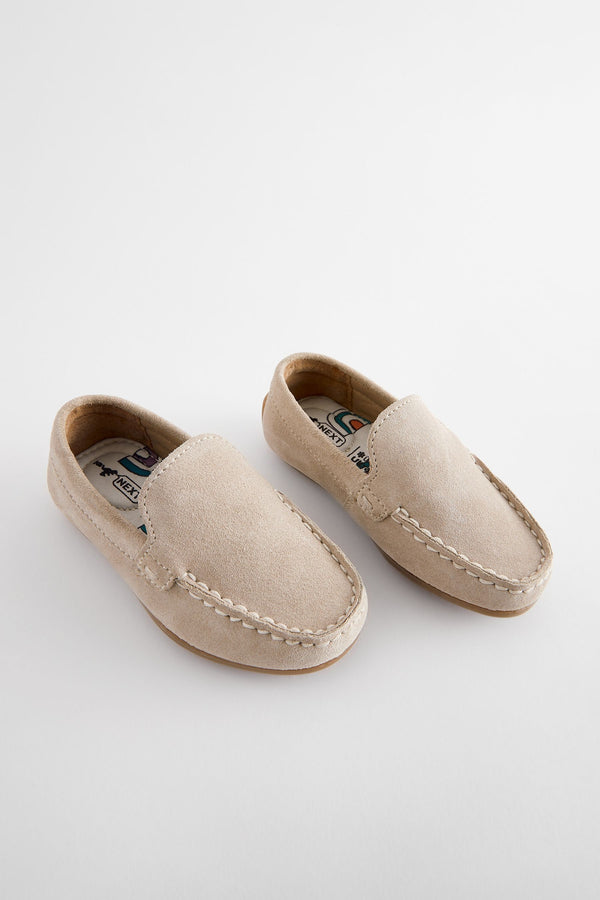 Natural Stone Standard Fit (F) Suede Slip On Loafer Shoes