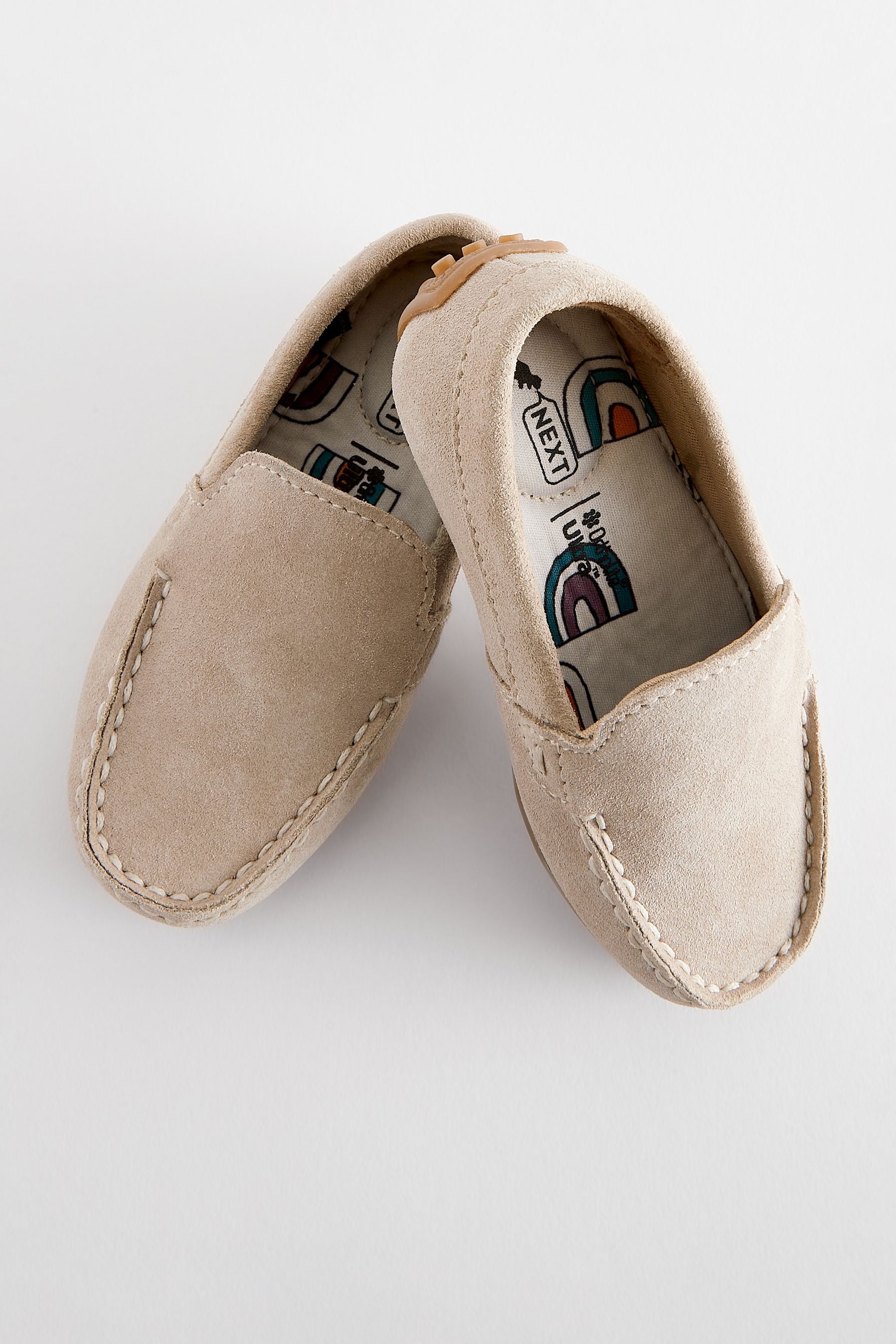 Natural Stone Standard Fit (F) Suede Slip On Loafer Shoes